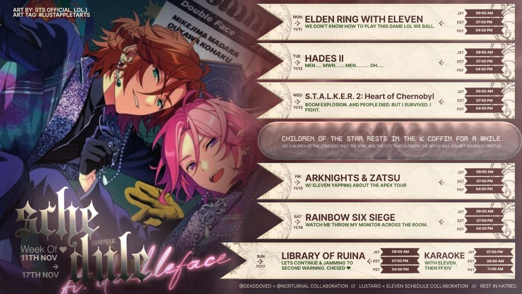 SCHEDULE FOR DF COLLAB.-1