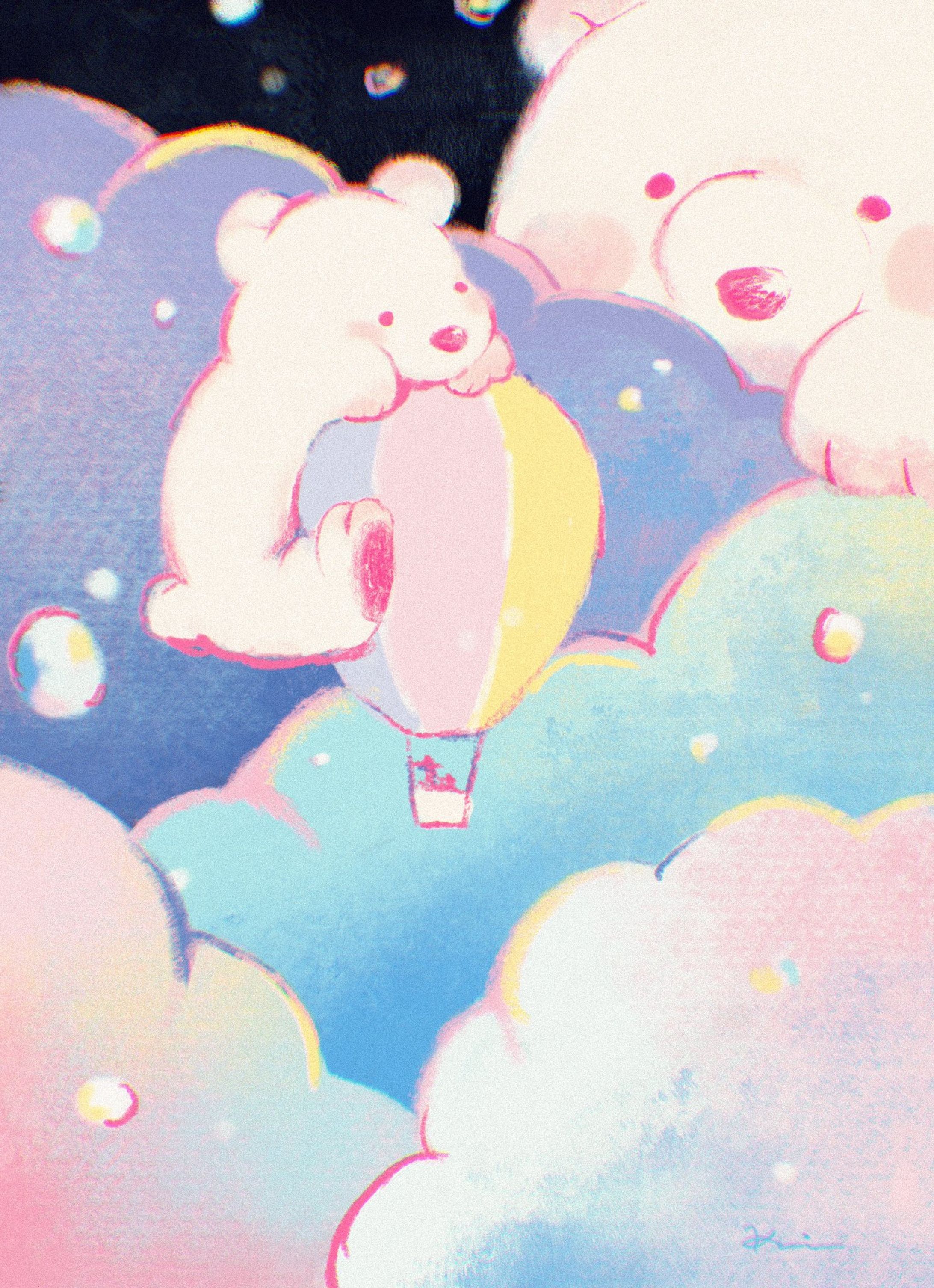 メルヘンしろくまイラスト-1