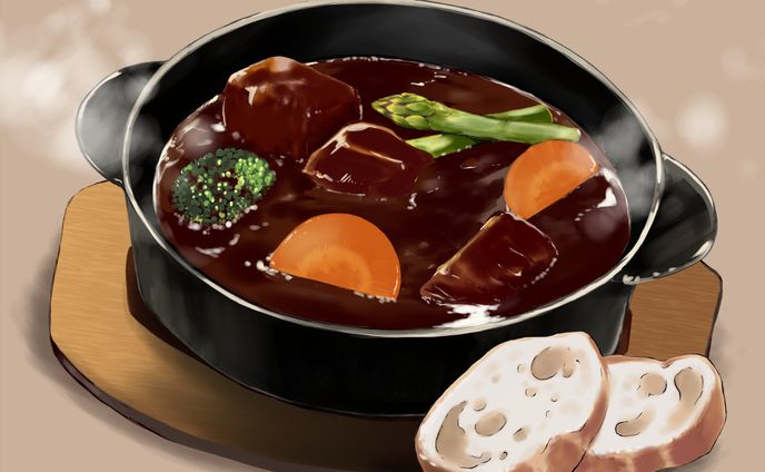 ビーフシチュー・ナンカレー