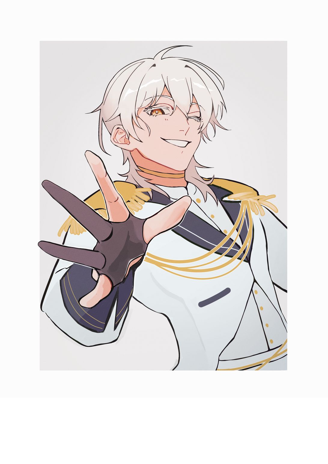 ◇ 手描きイラスト ◇ 刀剣乱舞 鶴丸国永 一期一振 FA
