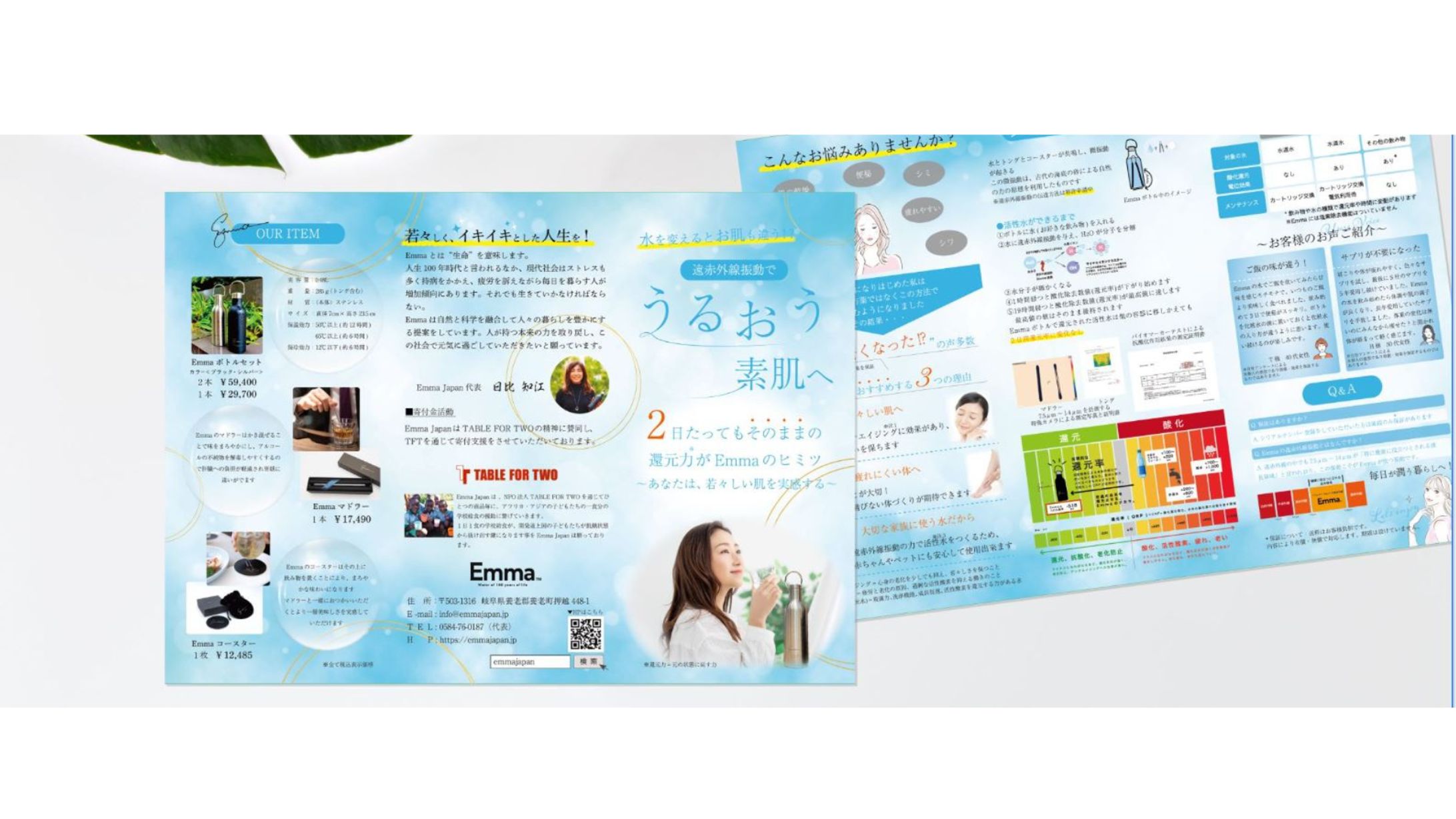 Emma様三つ折りパンフレット制作-1