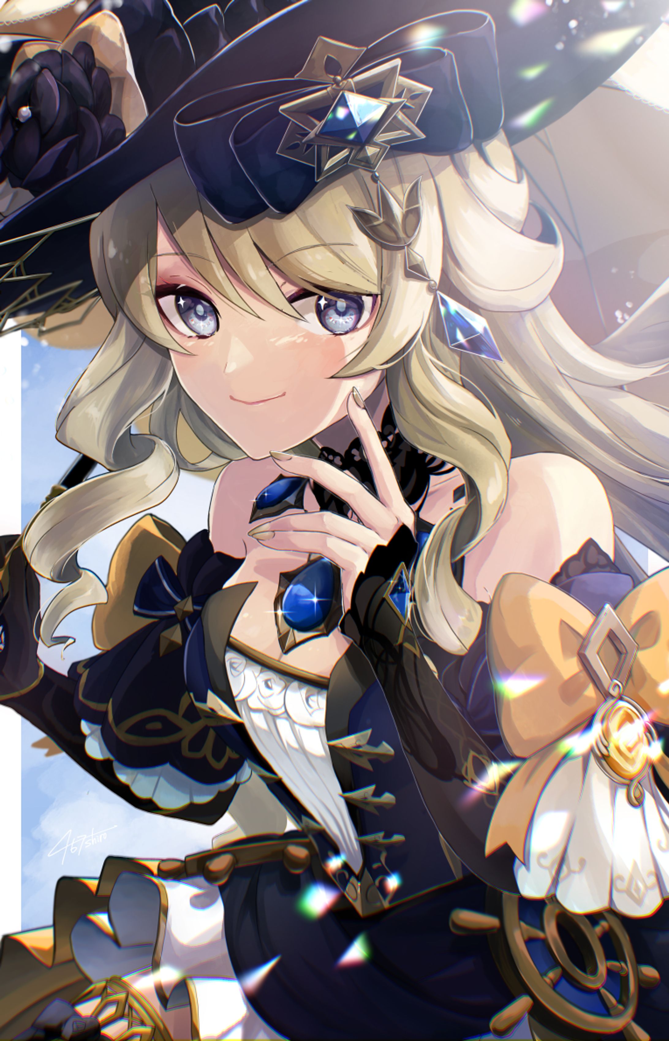 二次創作イラスト（原神・ナヴィア）-1