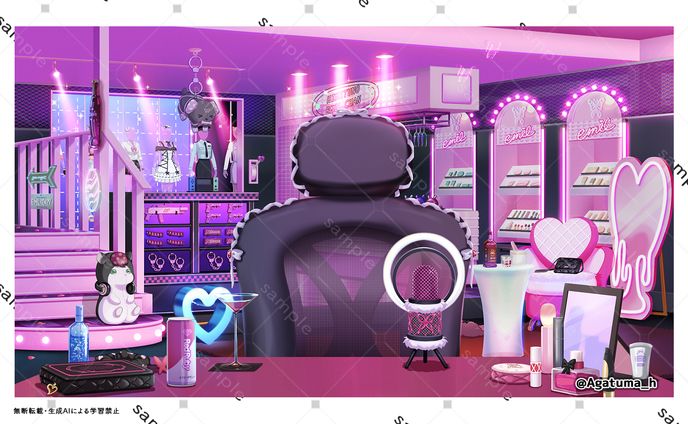 配信背景、音声作品