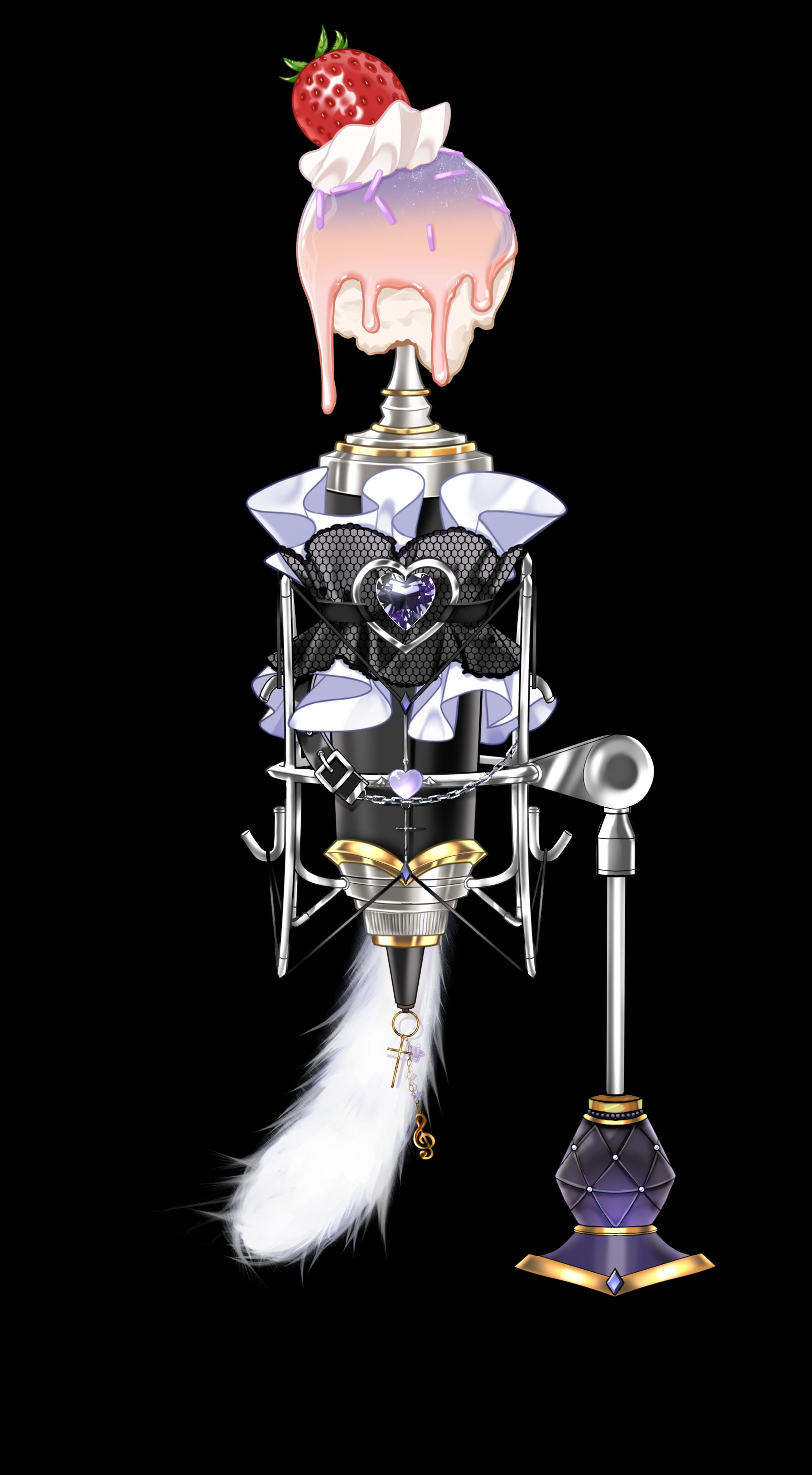 Vtuber様│配信素材イラスト(マイク)-1