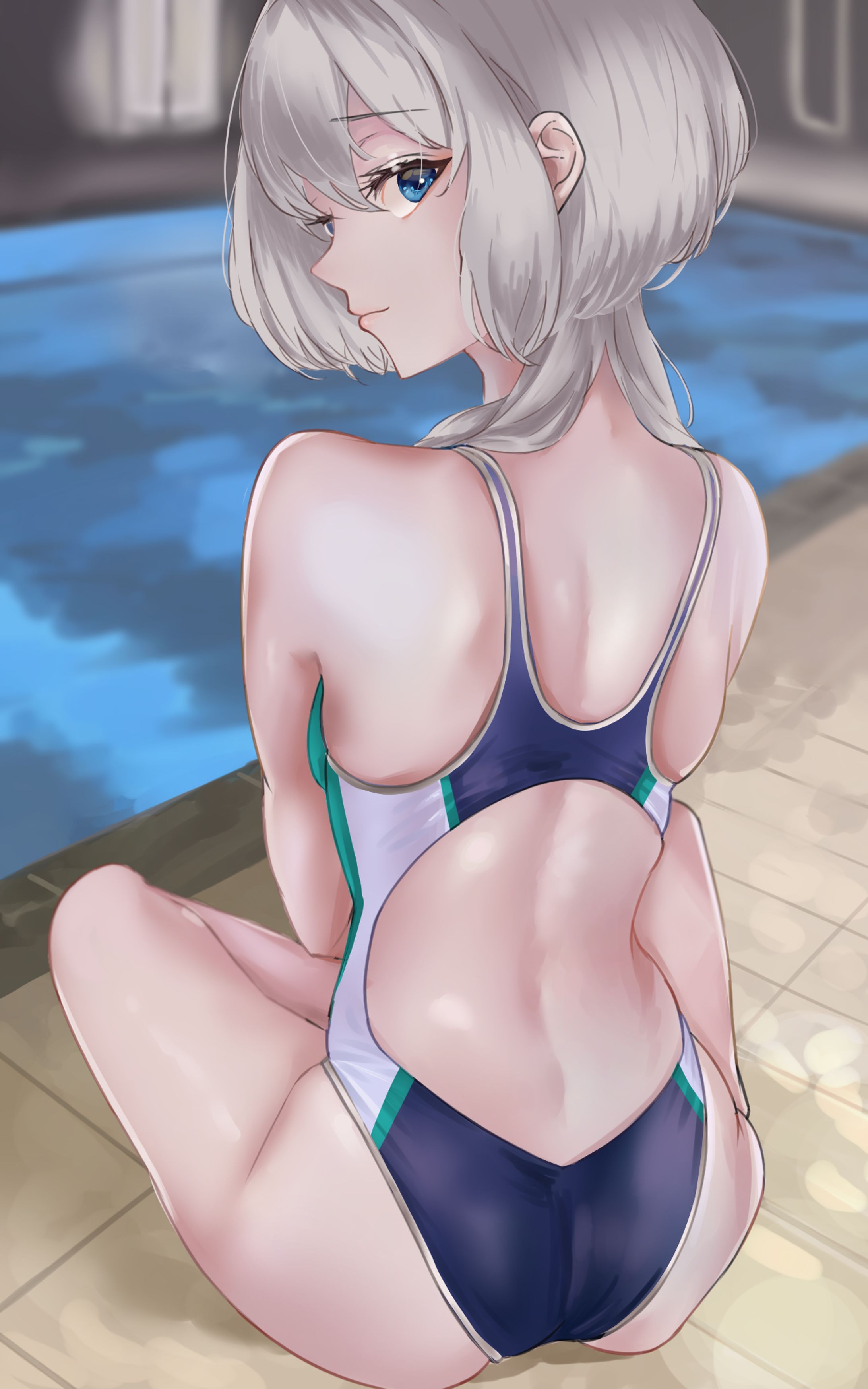 競泳水着　白瀬さん　オリジナルキャラクター-1