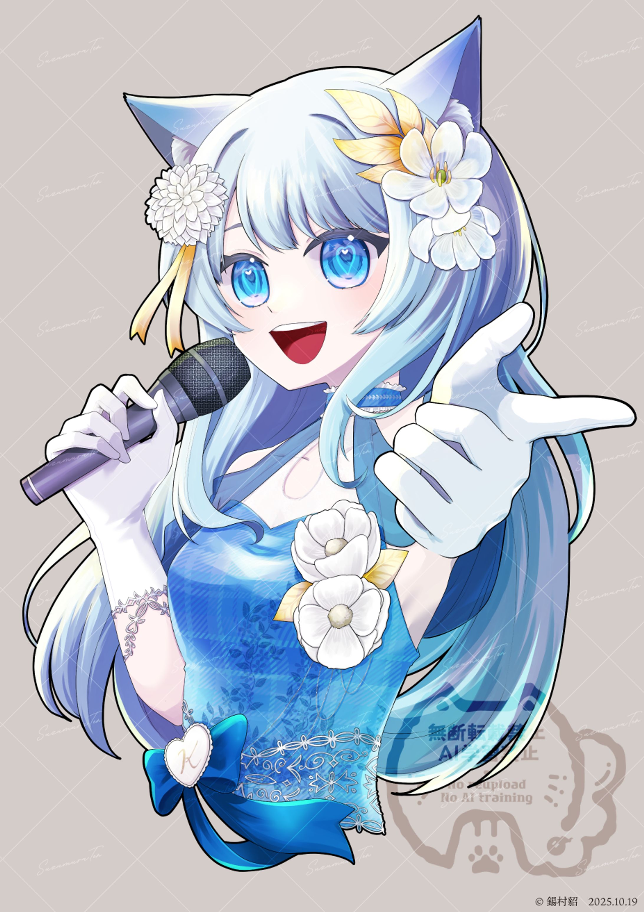 《イラスト》月夜綺里様ご依頼｜フラワースタンド用イラスト-1