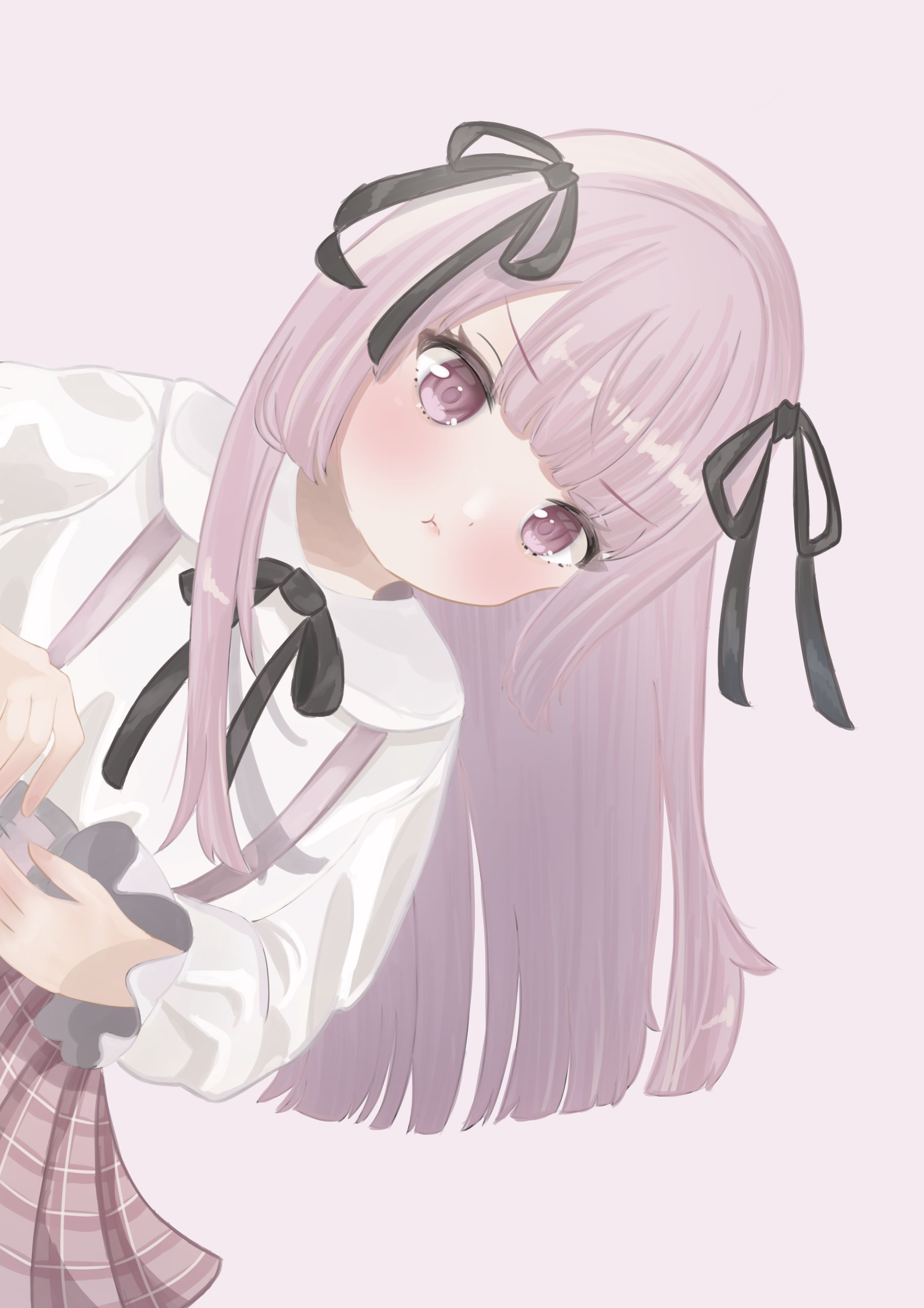 覗く女の子厚塗り-1