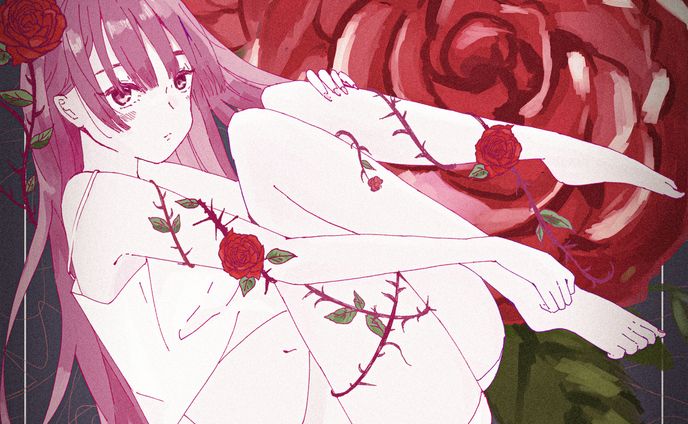 薔薇と少女 (commission)