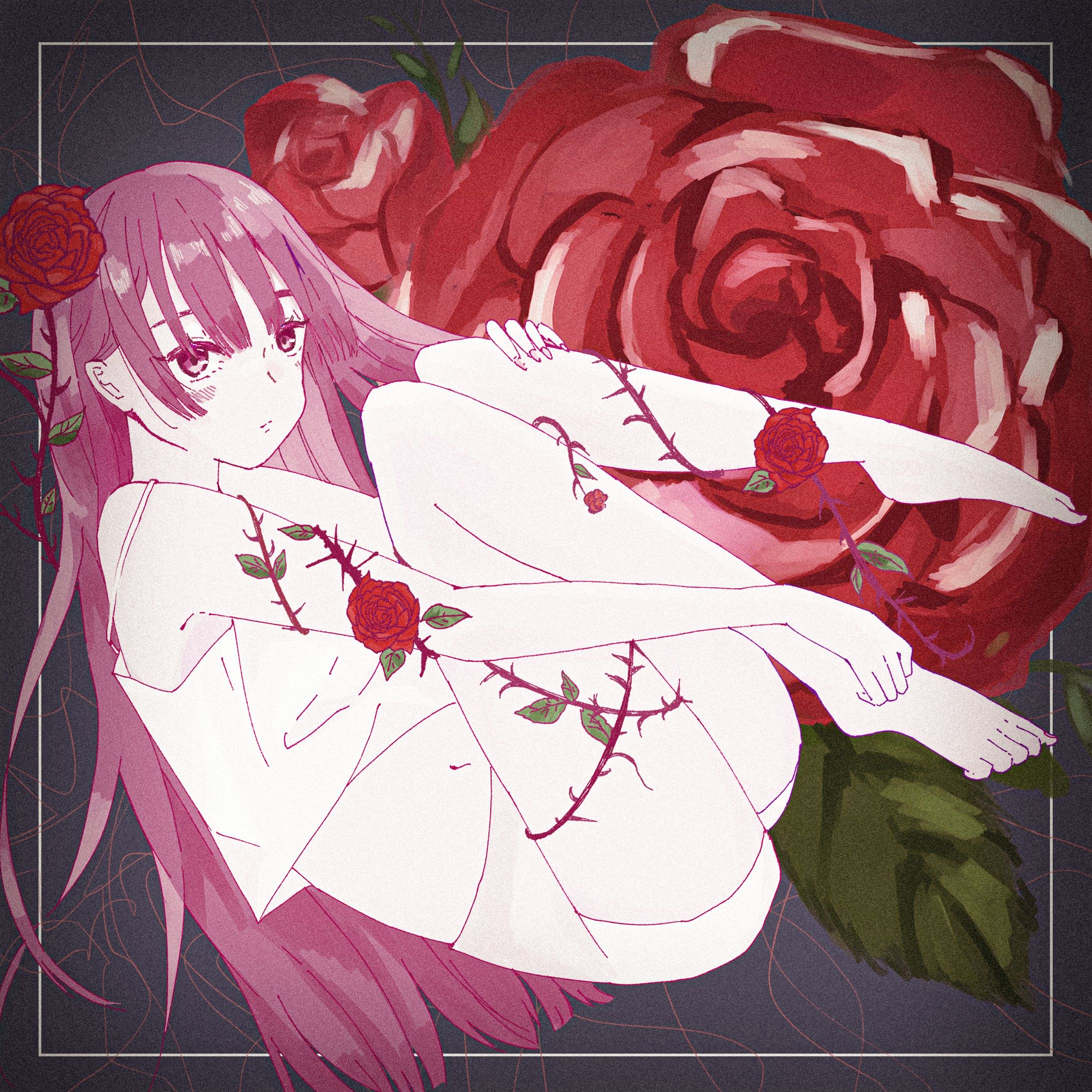 薔薇と少女 (commission)-1