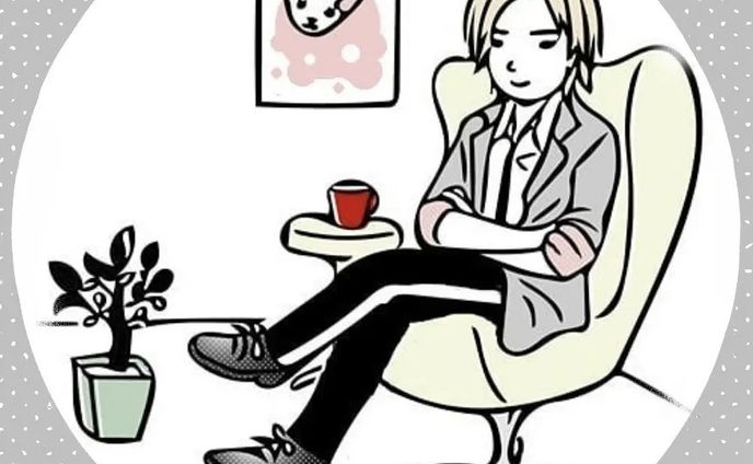 Web素材用のイラストを作成しました。 #イラスト #イラスト好き #似顔絵イラスト #可愛いイラスト #男性イラスト #椅子に座る #アイコン作成 #シンプルイラスト #シンプルイラスト可愛い