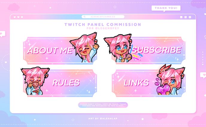 Twitch panels for LegendFey