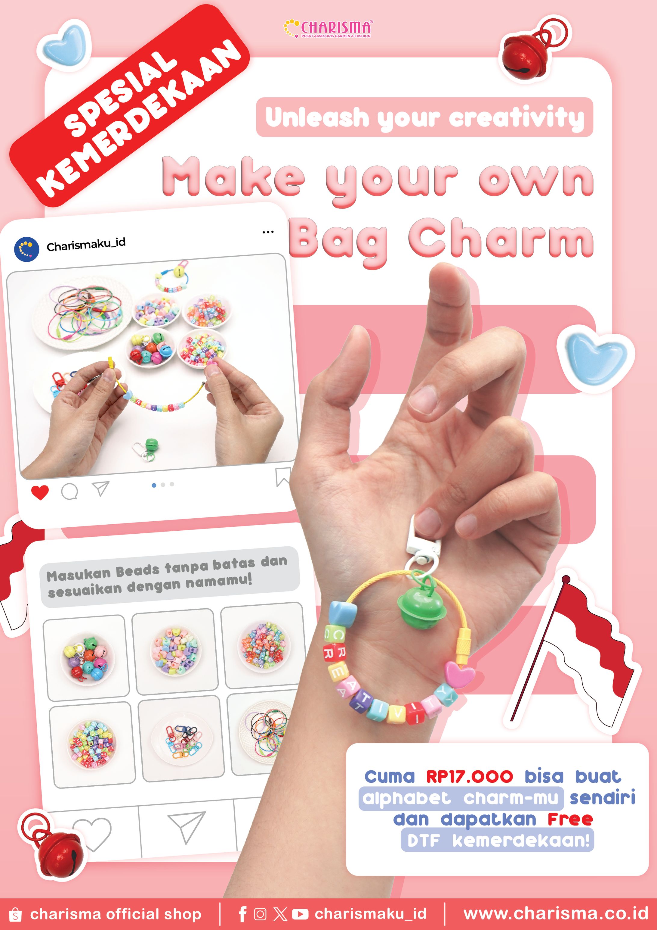 Alphabet bag charm-1