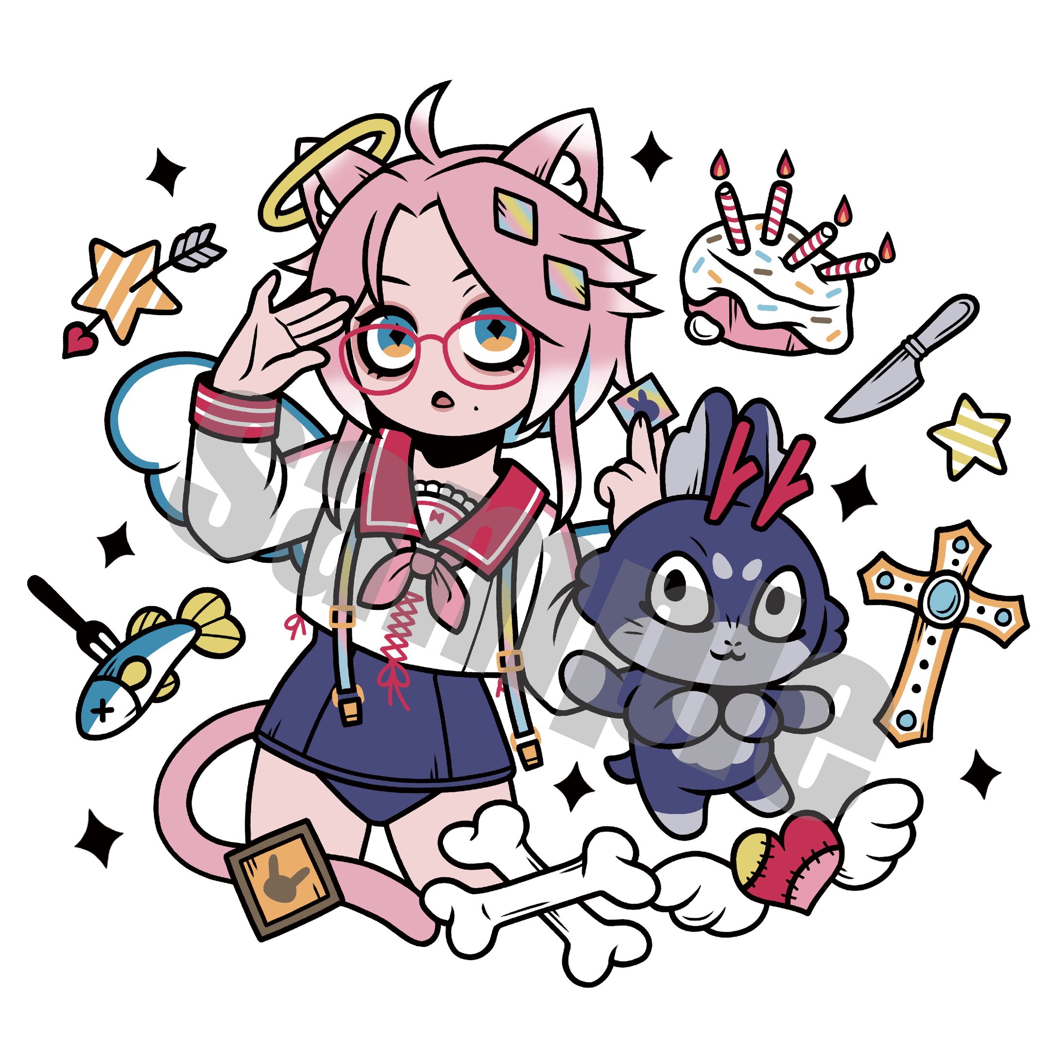 【works】みねこ様【グッズイラスト】-1