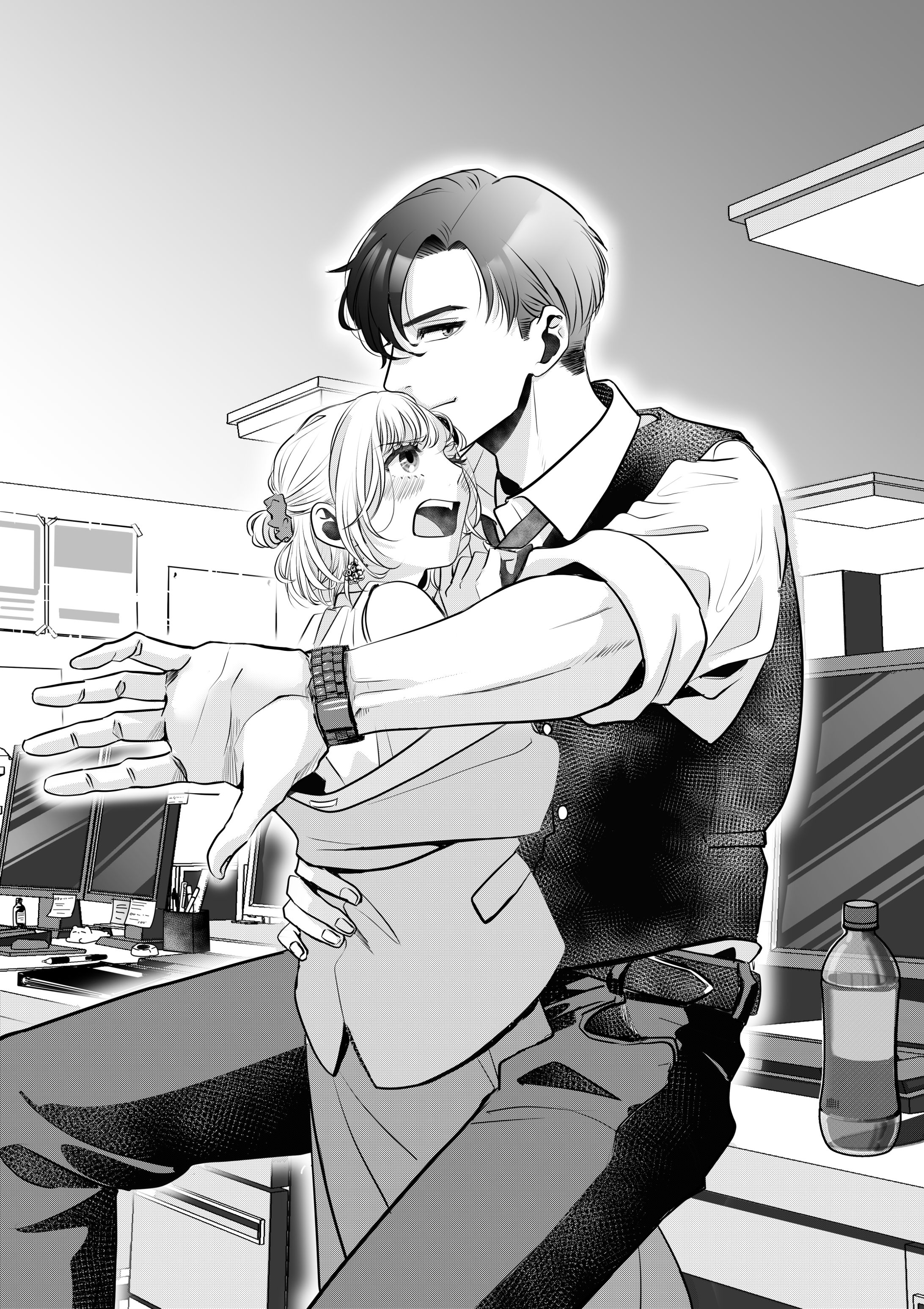 オフィスラブ系男女イラスト-1