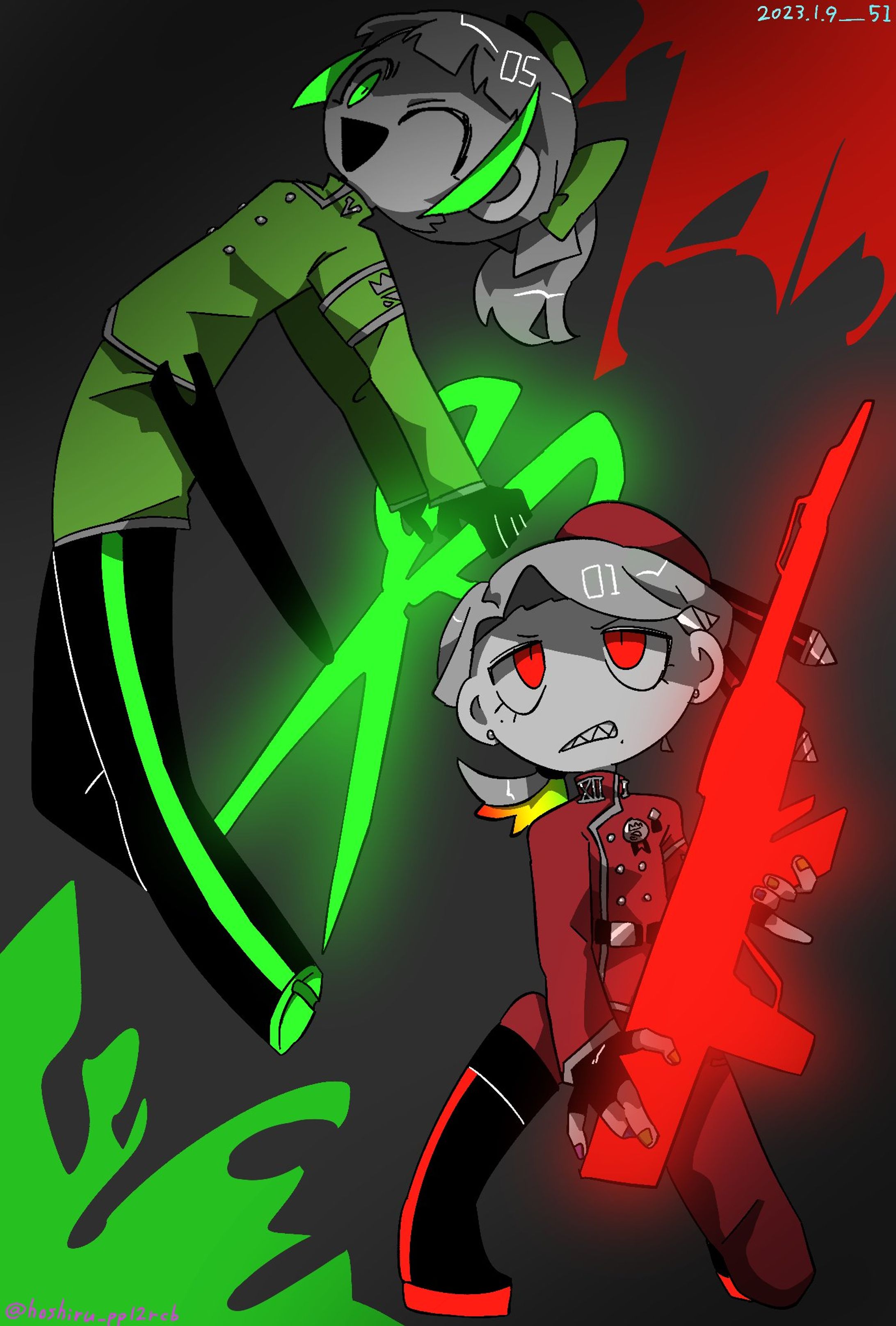 ブンボー軍団51　擬人化イラスト-1