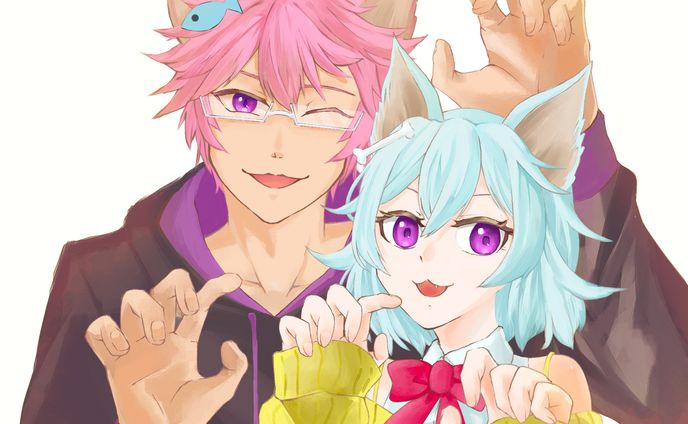 バストアップイラスト(黄泉乃アシュラ様＆３６９様)