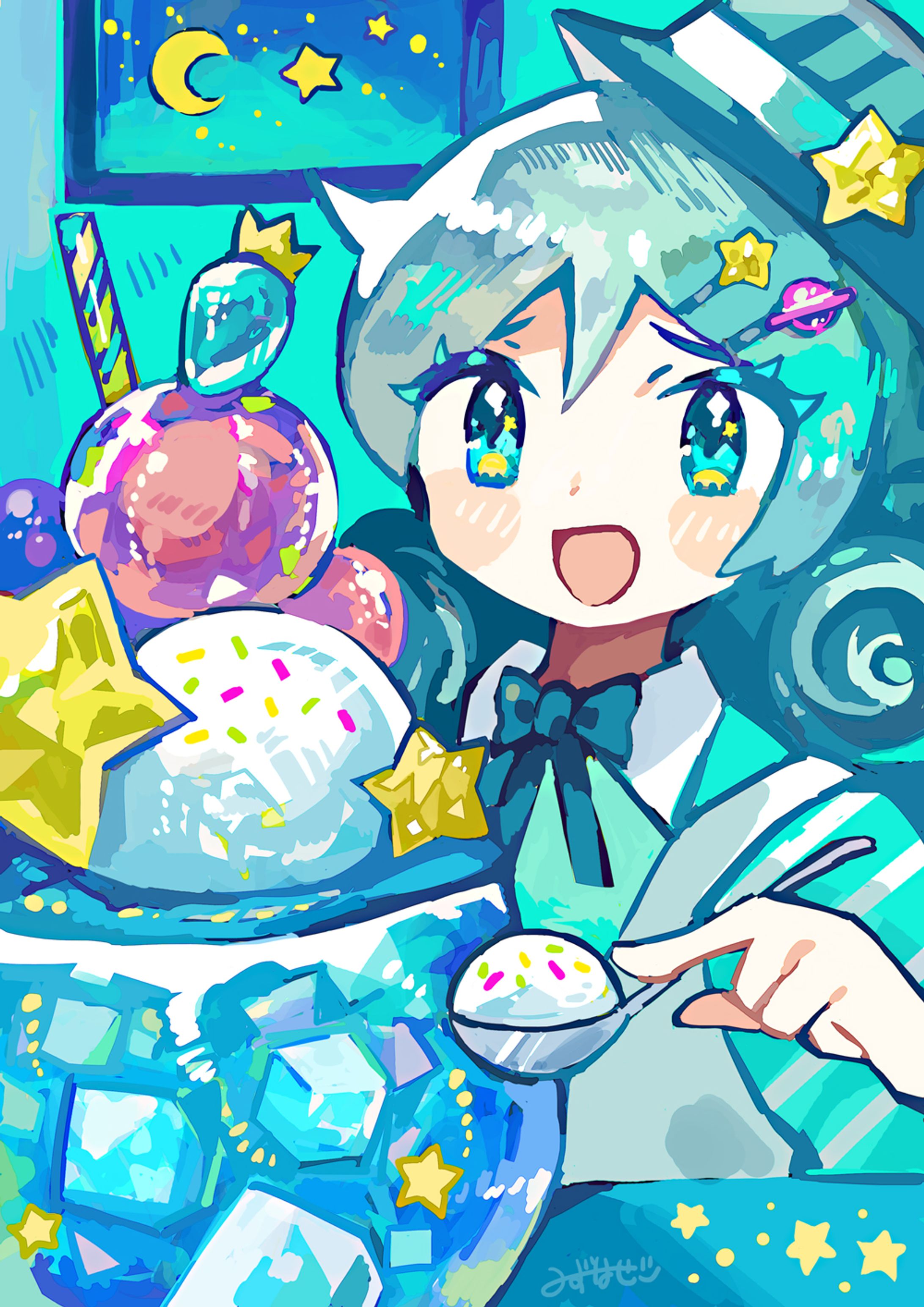 オリジナル　銀河クリームソーダ-1