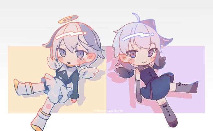 デフォルメスタイルの二次創作イラスト