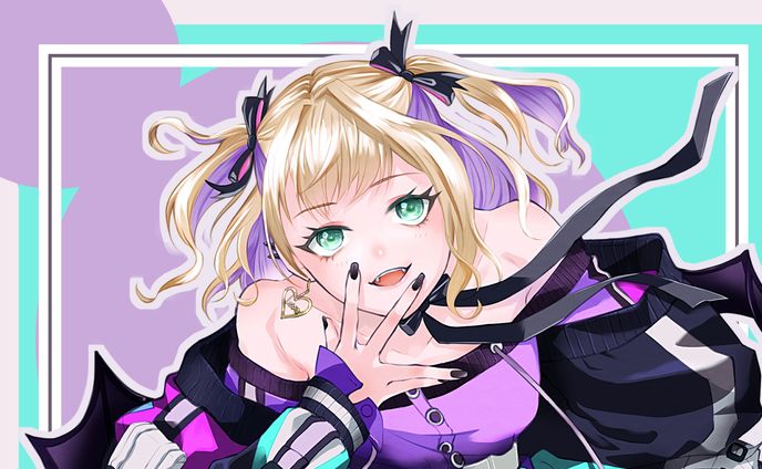 ファンアート　Vtuber 胡桃のあ