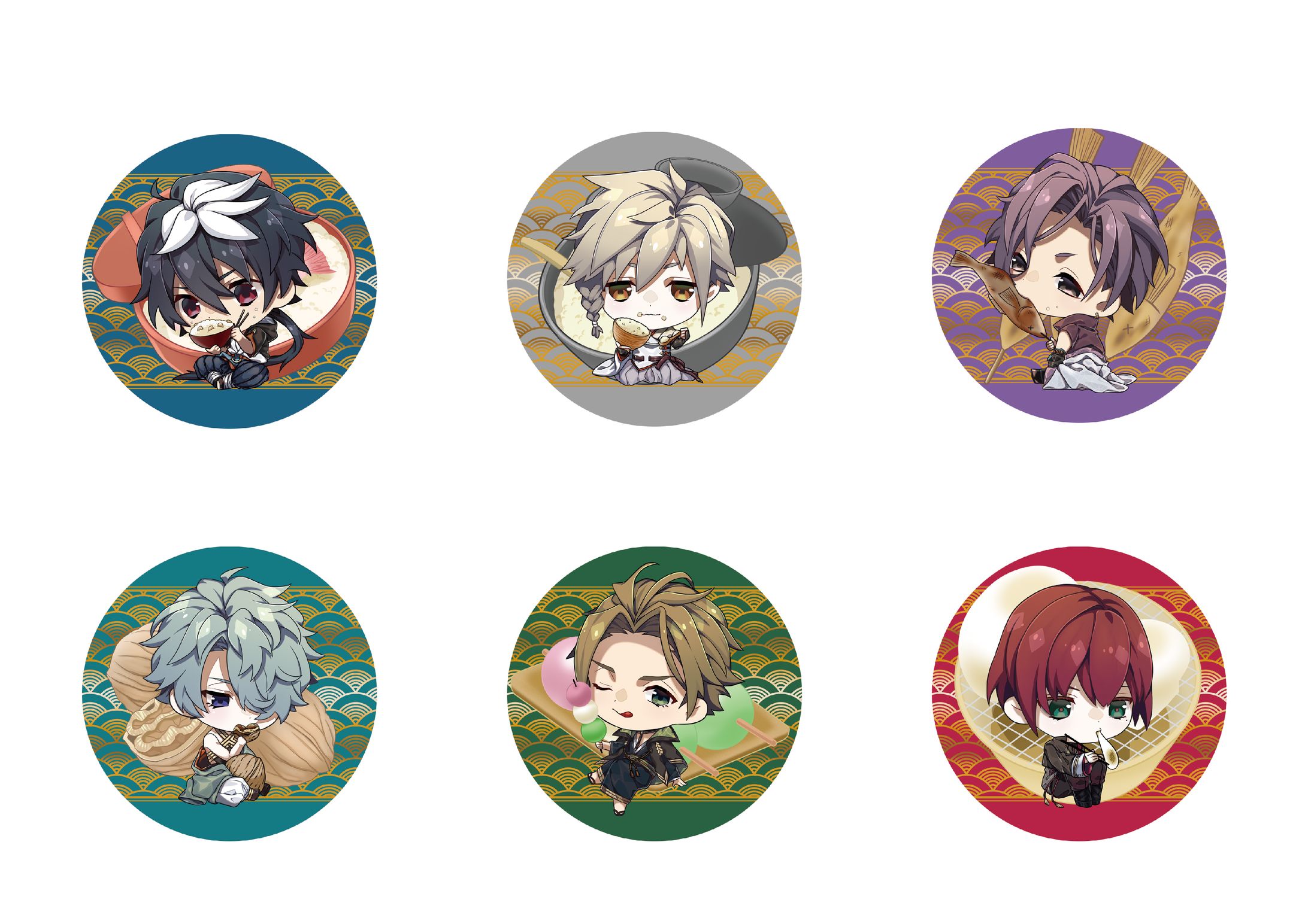 店舗限定セット / ちびキャラ缶バッチ＆アクリルスタンドキーホルダー-1