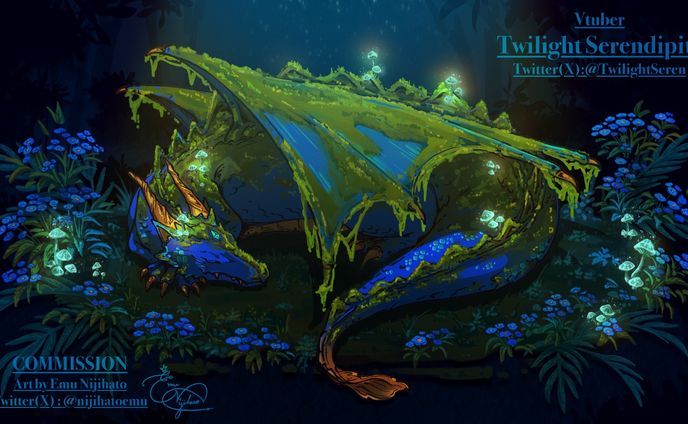 EN Vtuber：Twilight Serendipity様／配信待機画面・キャラクターデザイン担当