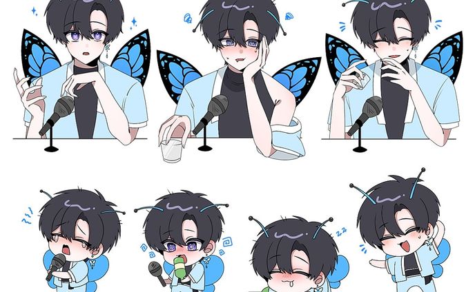 [ black butterfly] broadcast emoticon