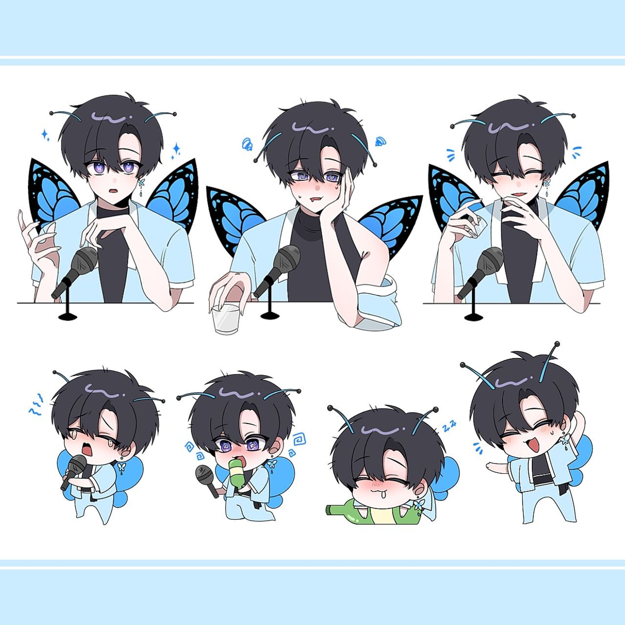 [ black butterfly] broadcast emoticon-1