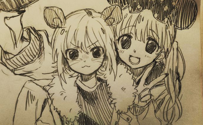 オリジナルイラスト　ラフ・下書き
