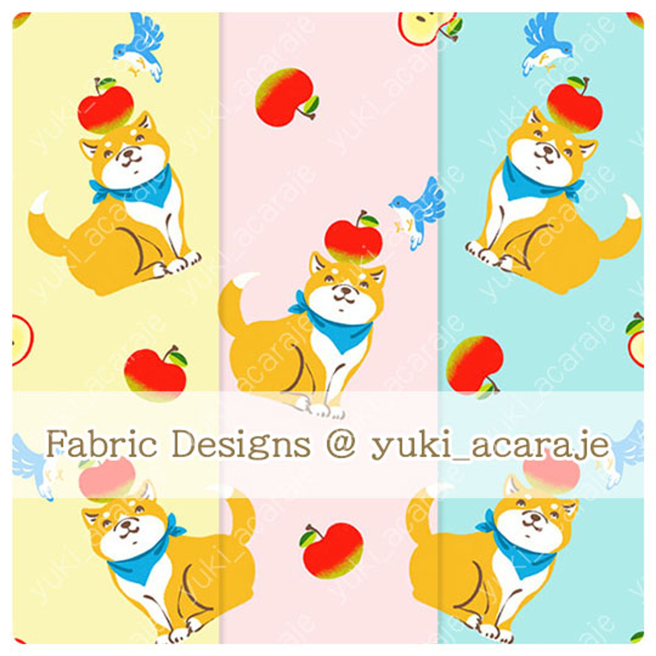 りんご大好きな柴犬-1