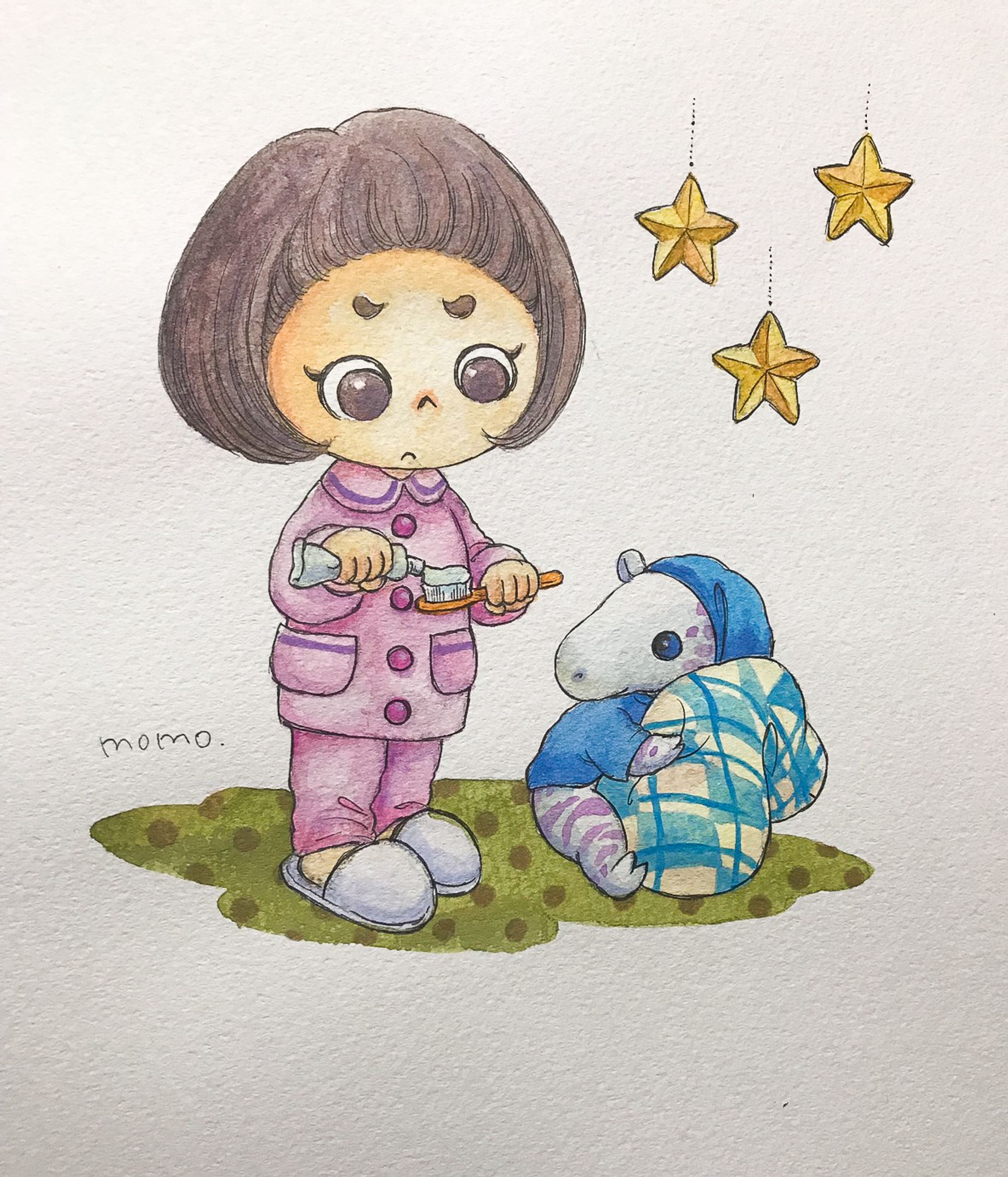 【イラスト】『モアとムーの夢の国』　@momo-1