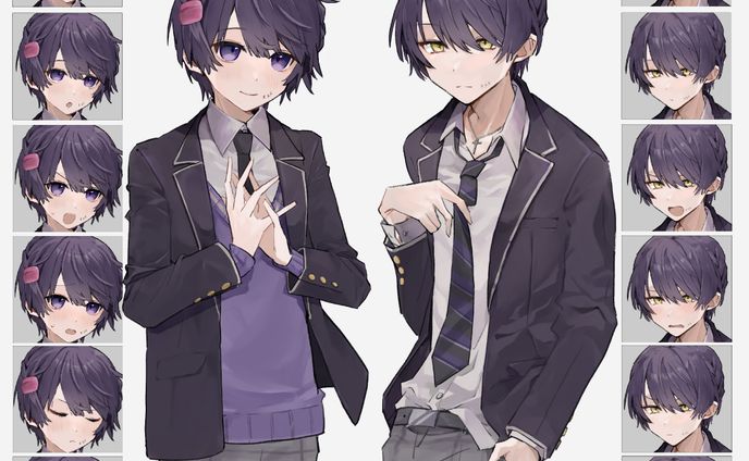 あまね様　立ち絵イラスト＋表情差分