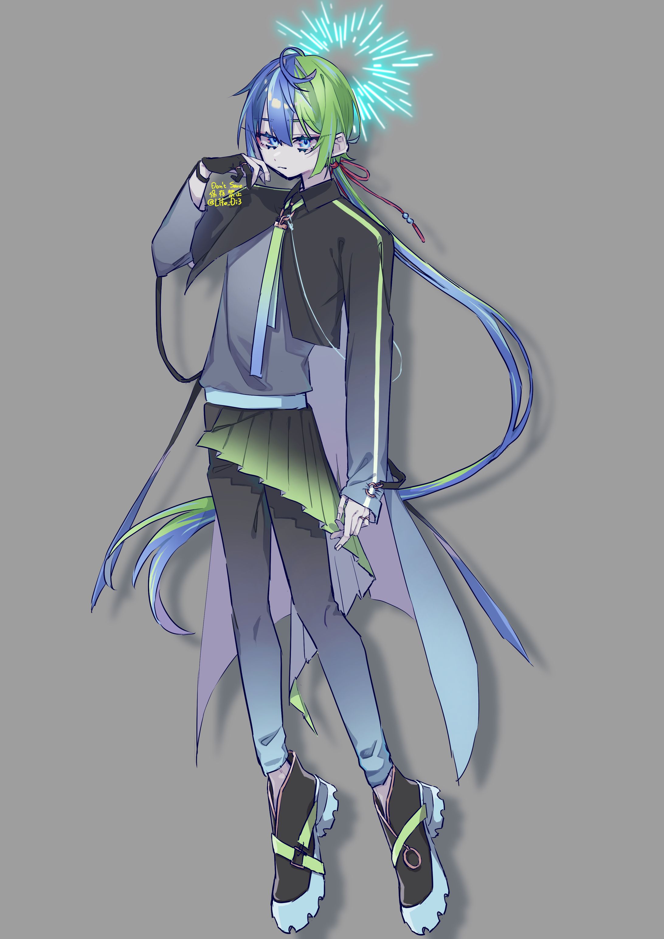 オリジナルキャラクター　青緑-1