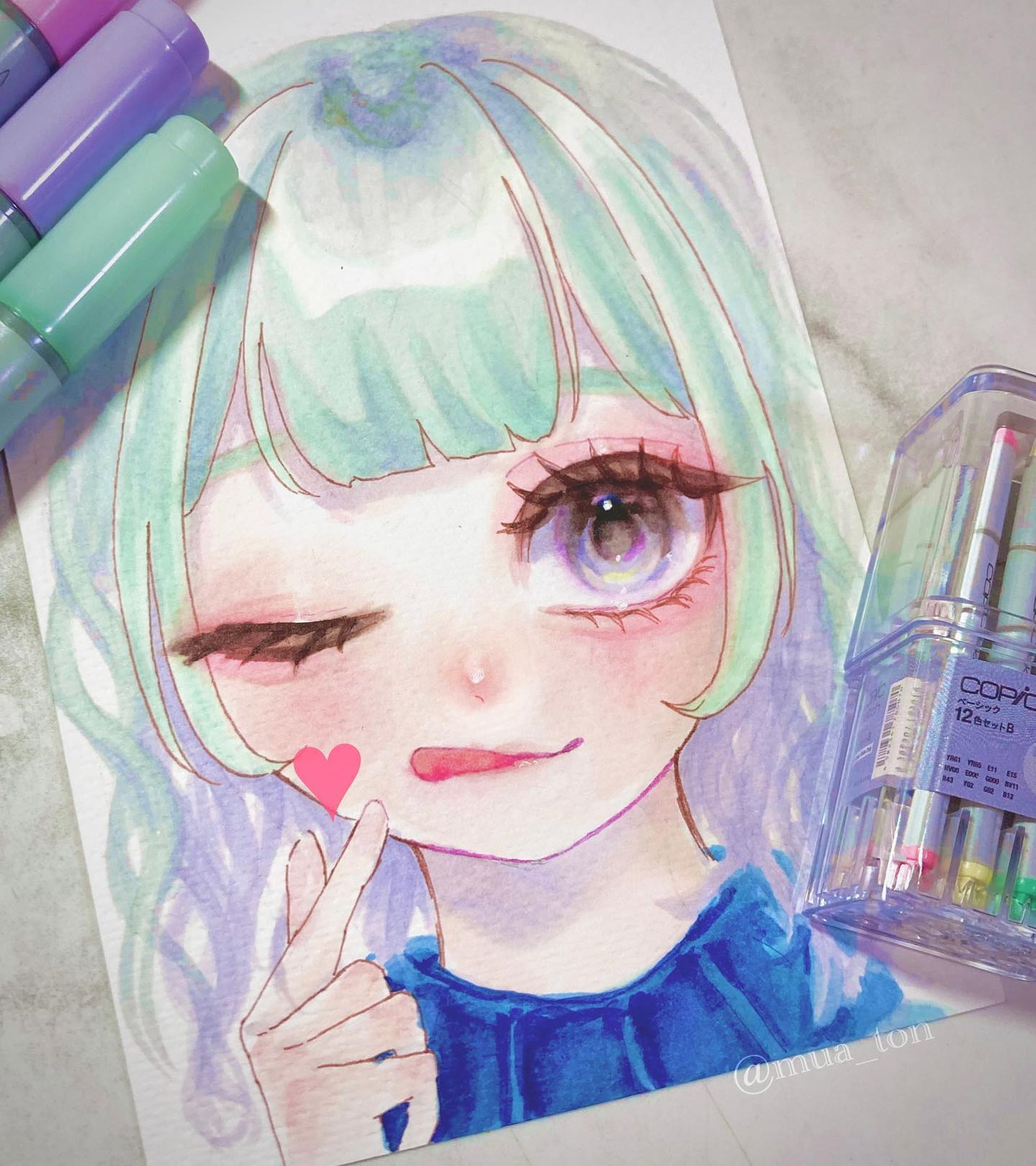 ⸜❤︎⸝‍

#イラスト #illust #イラストレーション #illustration #イラストグラム #絵 #art #artwork #illustrator #draw #drawing #painting #girl #女の子 #オリジナル #original  #コピック  #copic-1