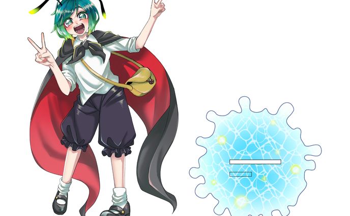 アクリル絵の具、動画用イラスト