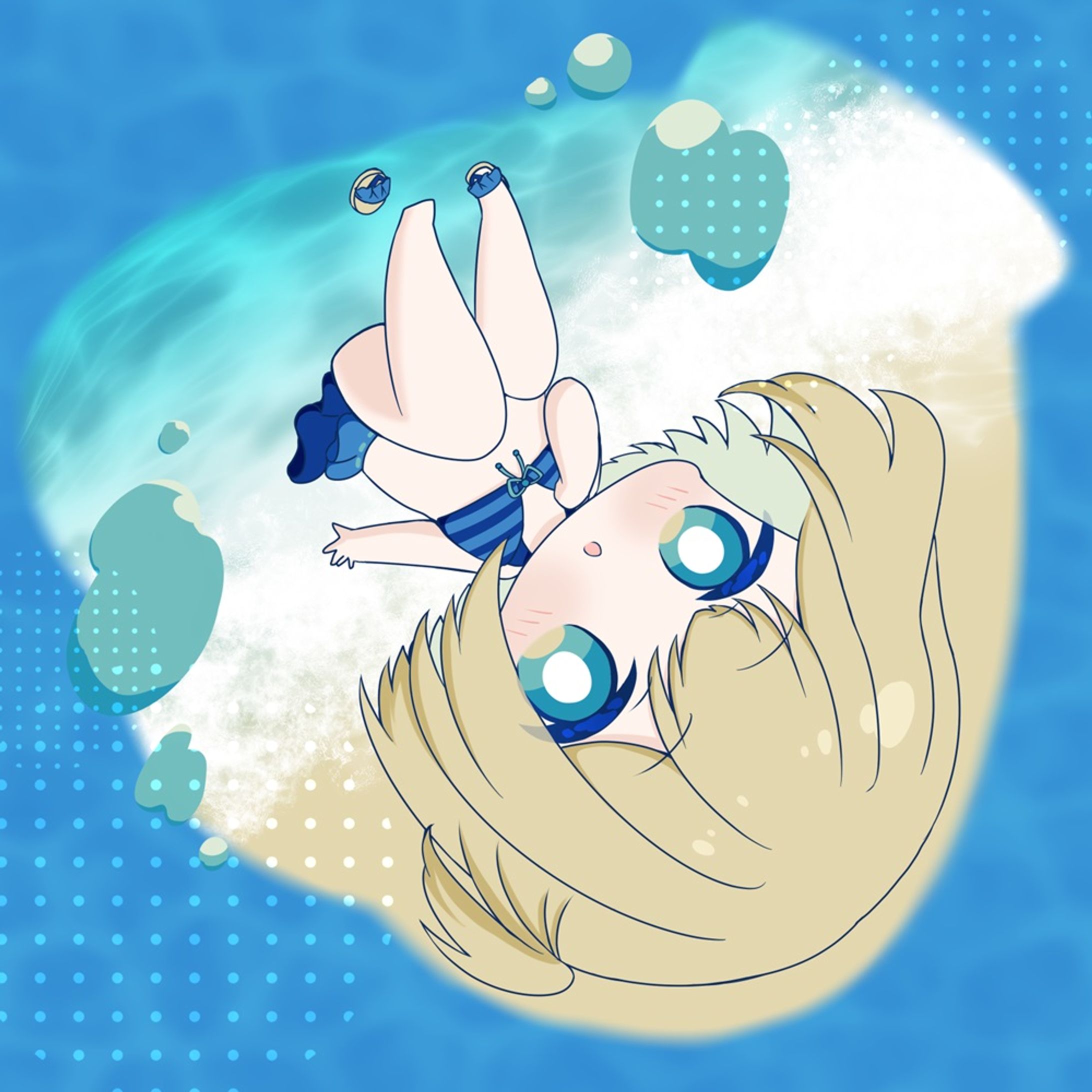 水着と海の女の子-1