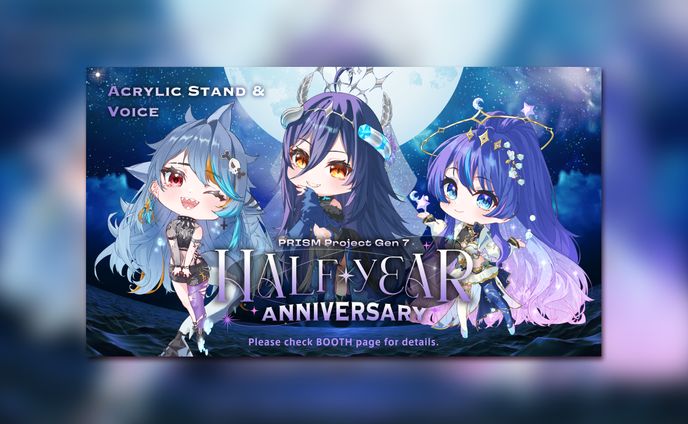 PRISM Project 7期生ハーフアニバーサリーグッズ販促画像制作