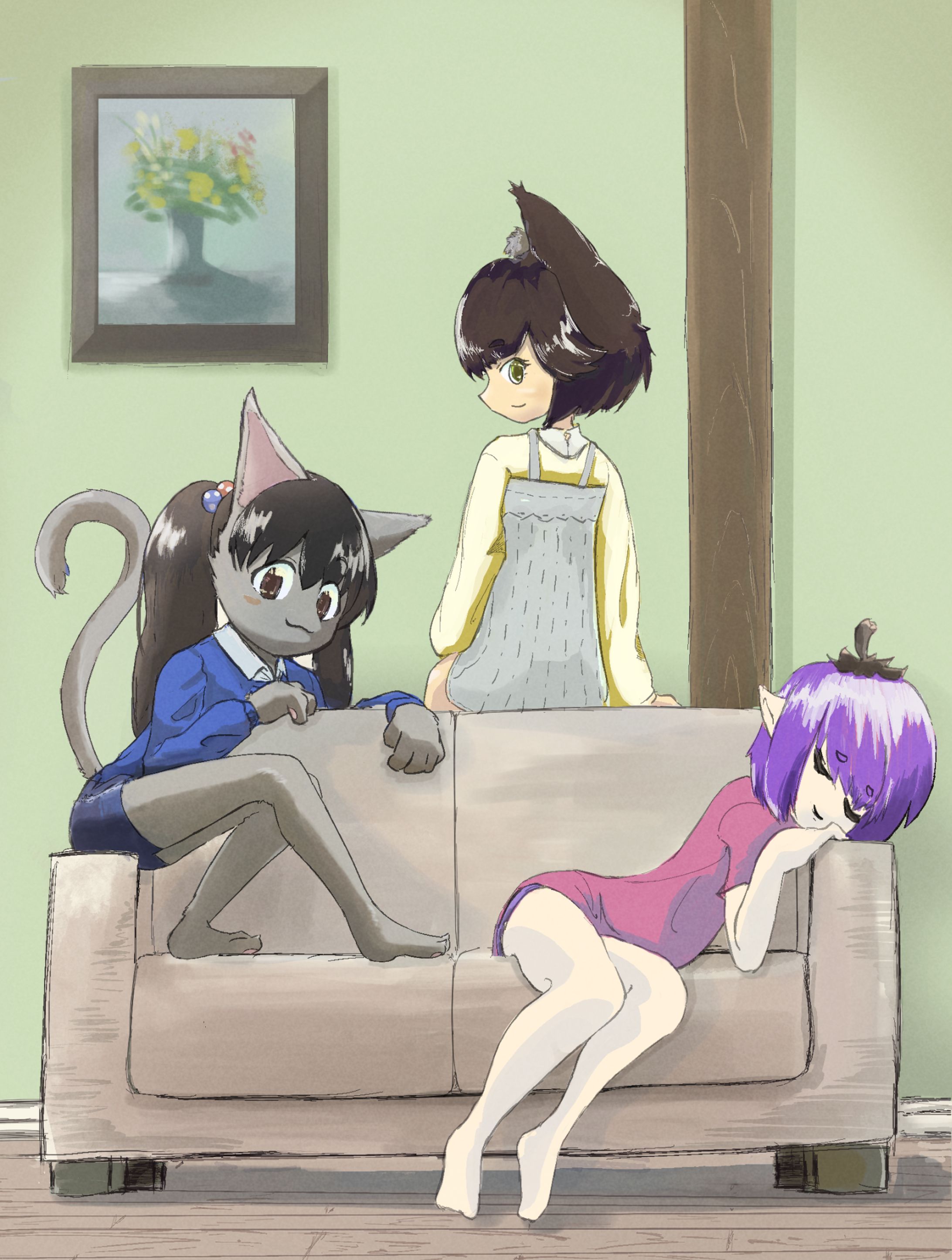 ご近所さま集合絵（うちの子シリーズ）-1