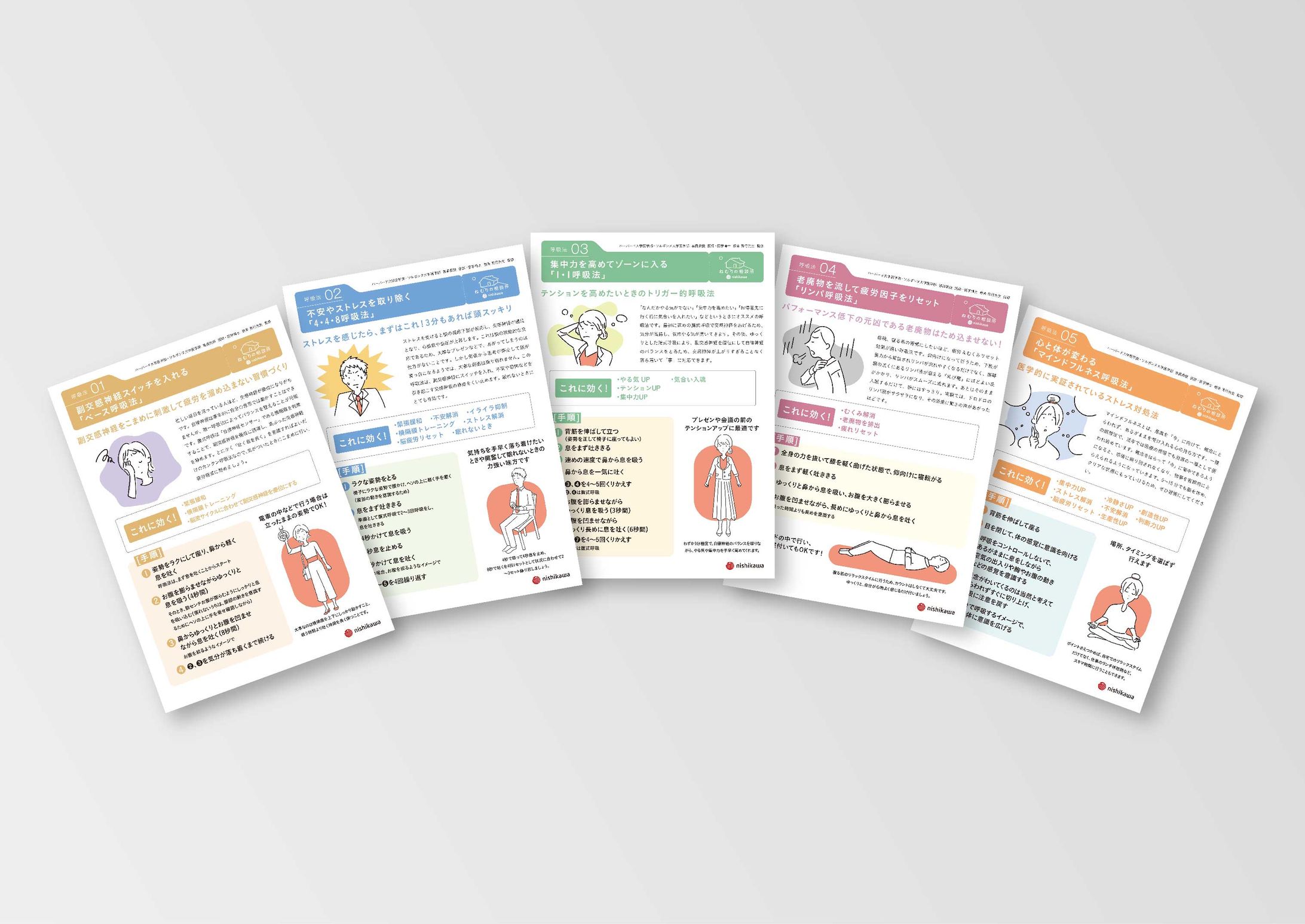 西川 - 心身を整える「呼吸法」A5シート-1
