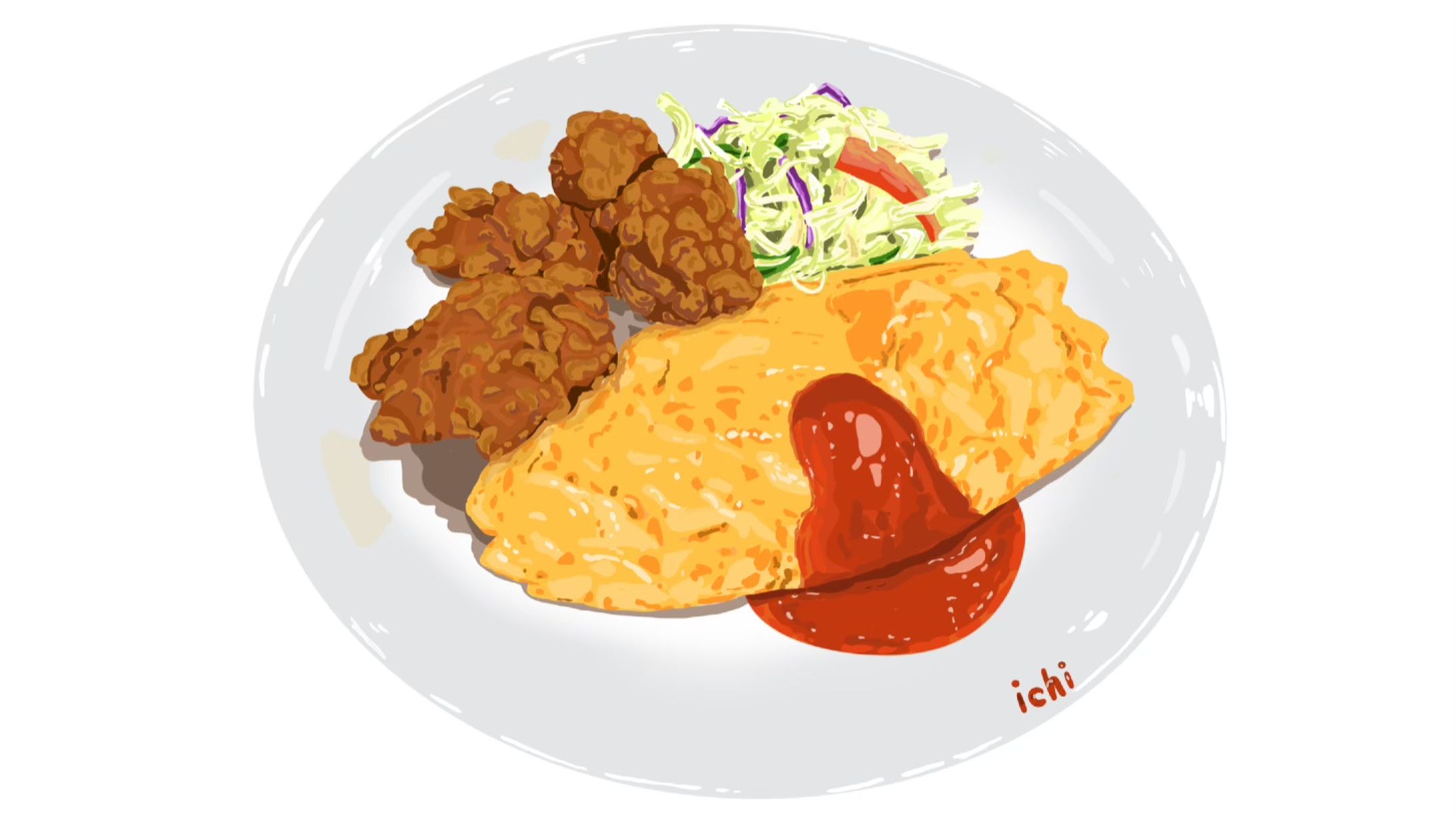 オムライス/omelette rice-1