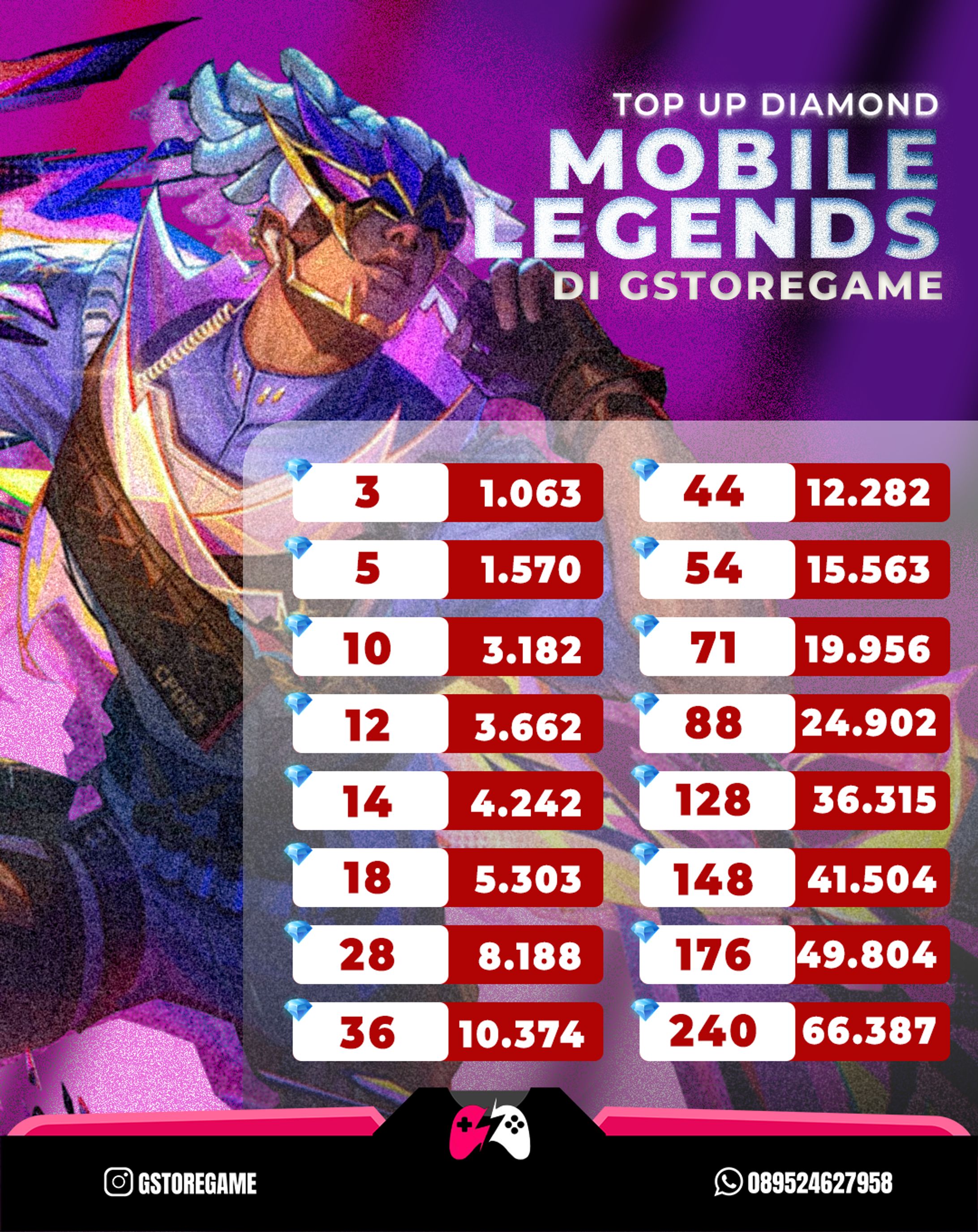 Design for game top up store -1