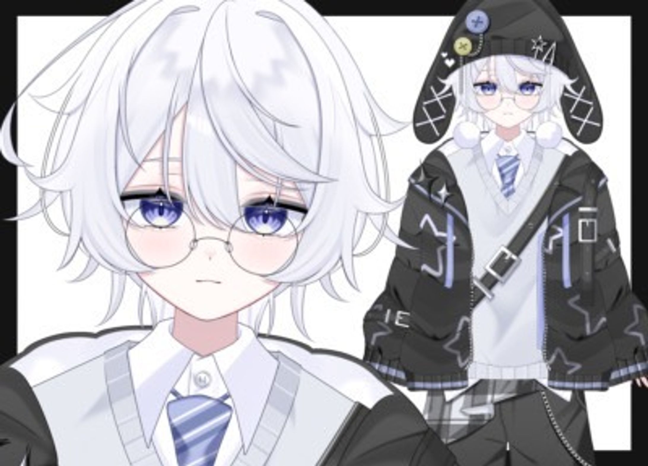 Y2Kの子/パーツ分けイラスト-1