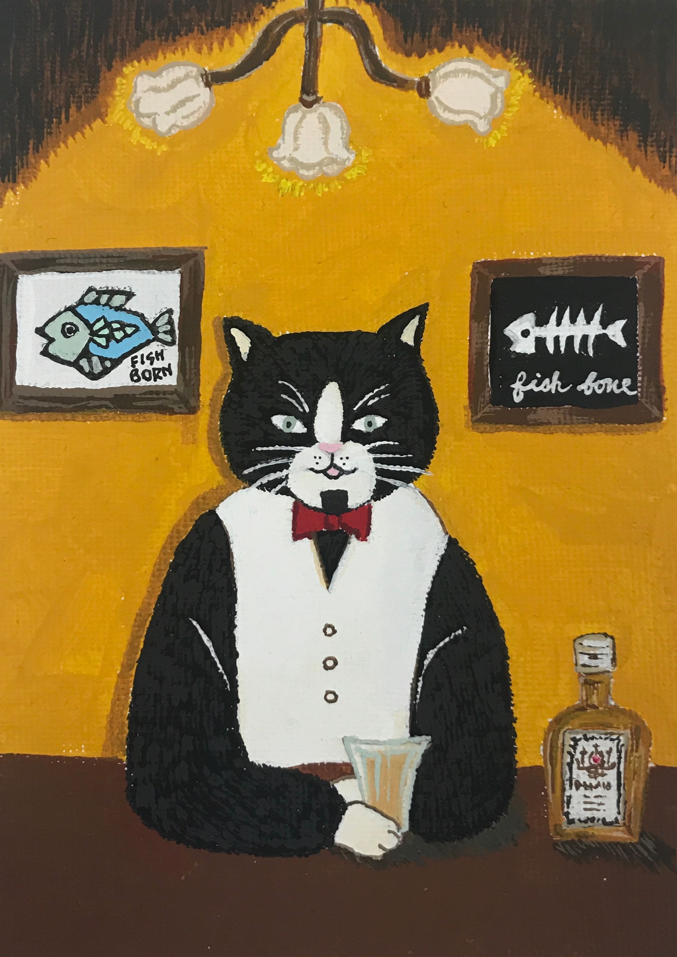 電気ブランと猫-1