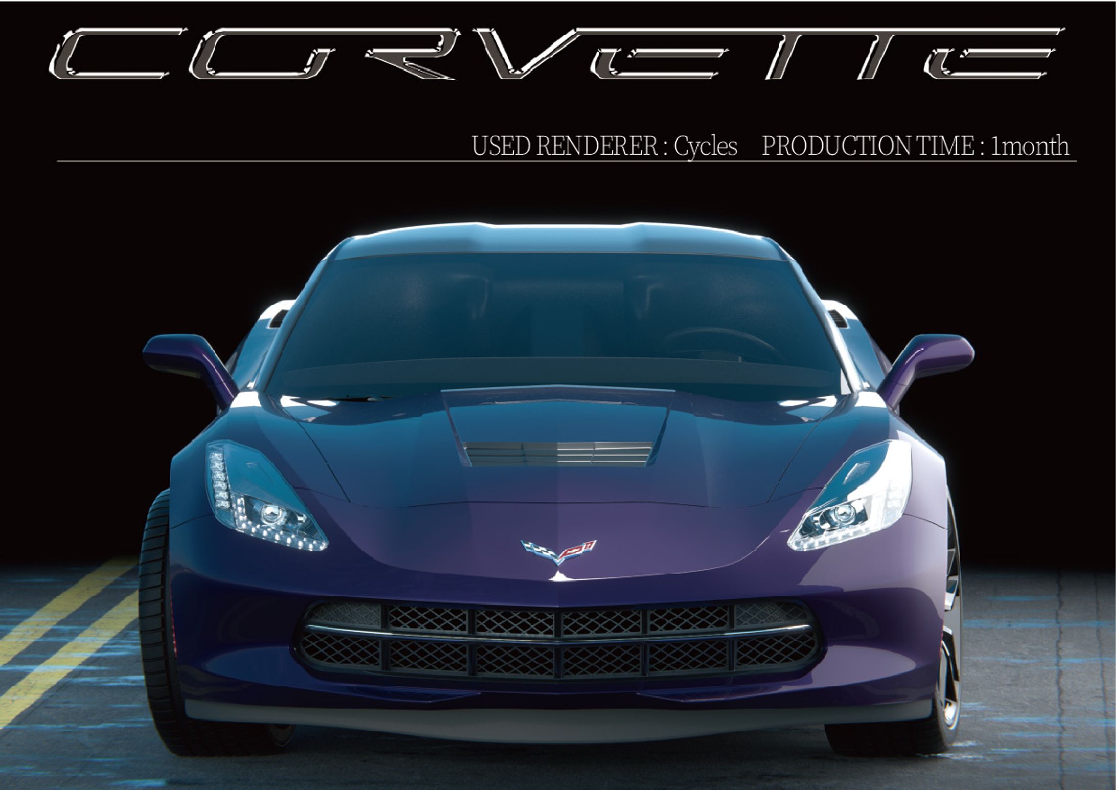 CORVETTE カーモデリング-1