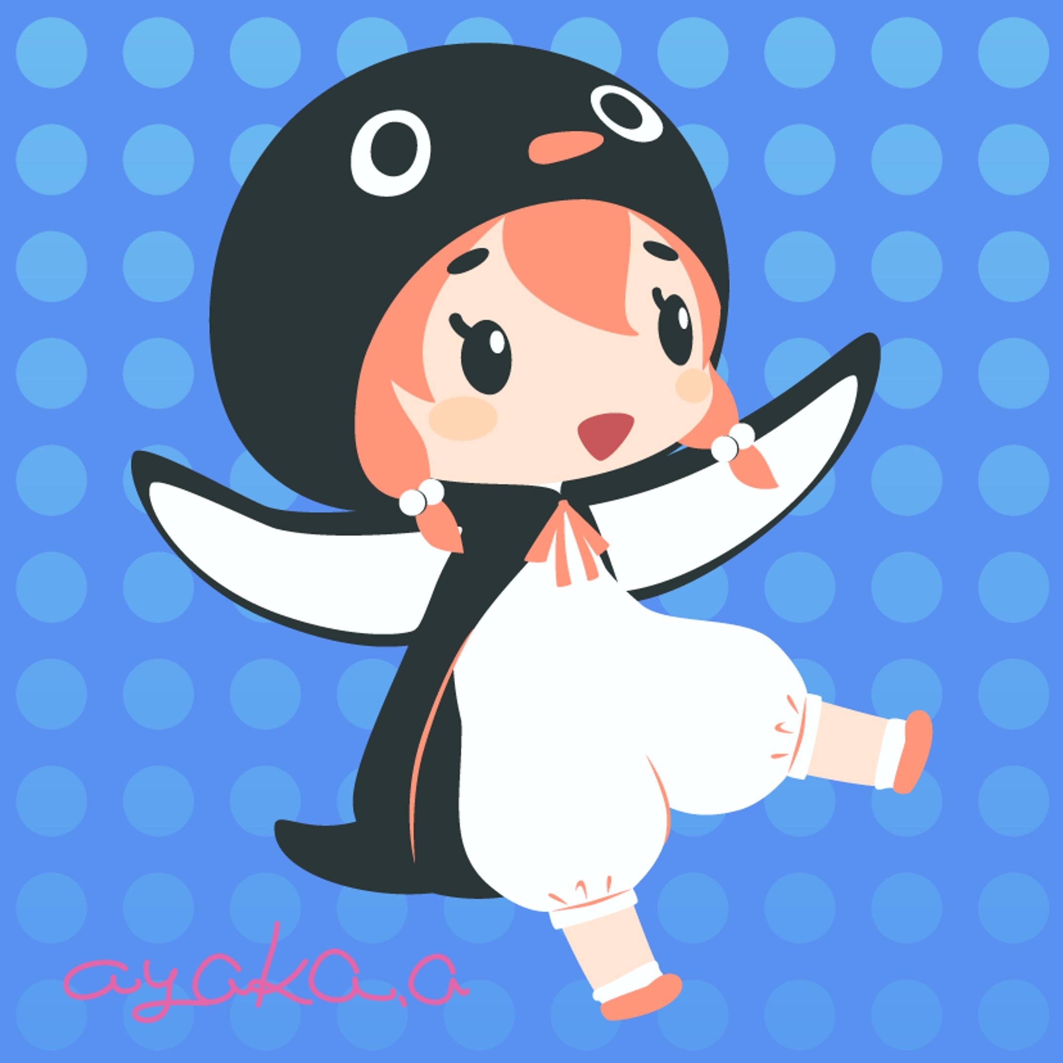 アデリーペンギンの擬人化アイコン-1