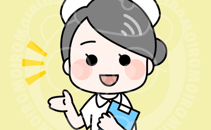 案内をする看護師の女性