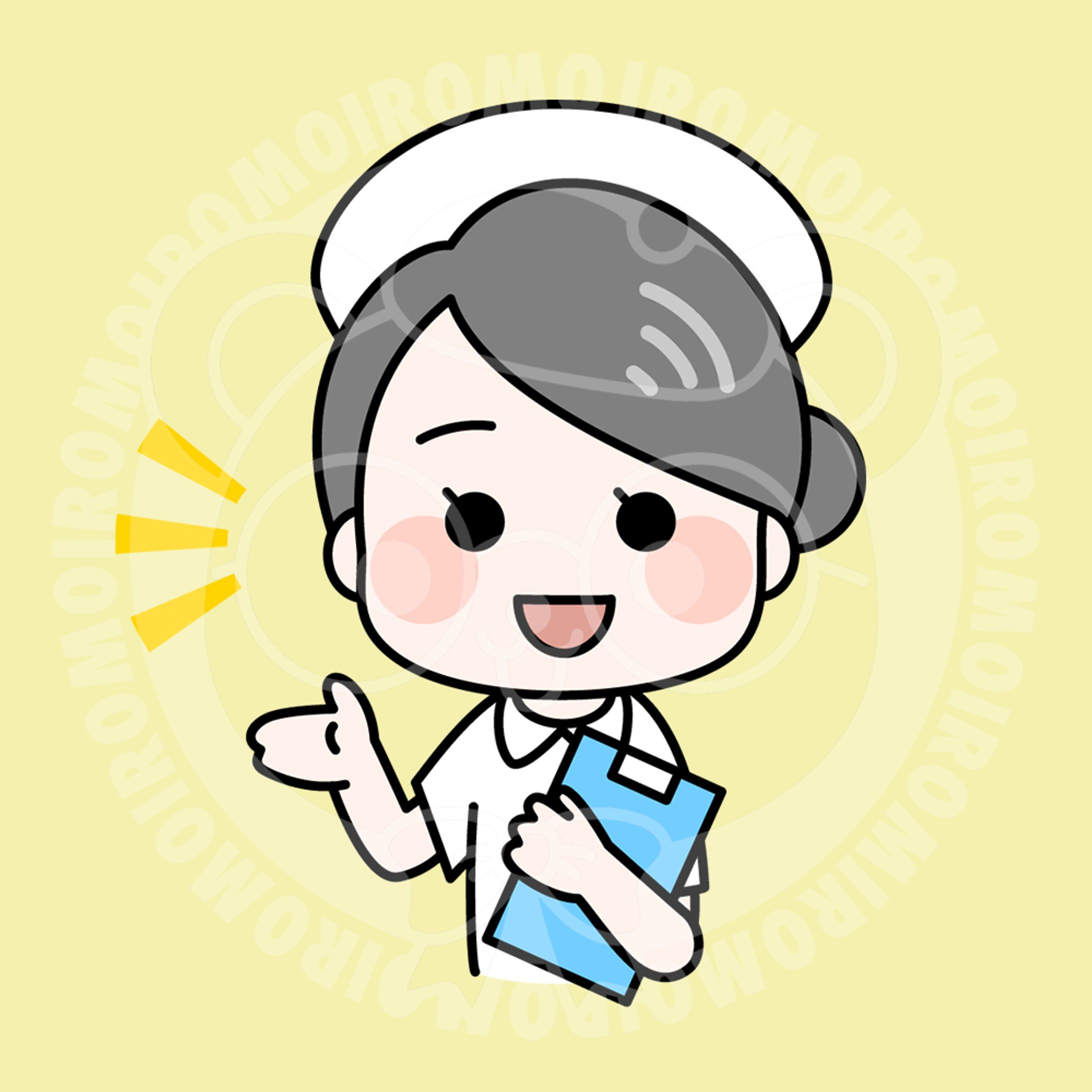 案内をする看護師の女性-1