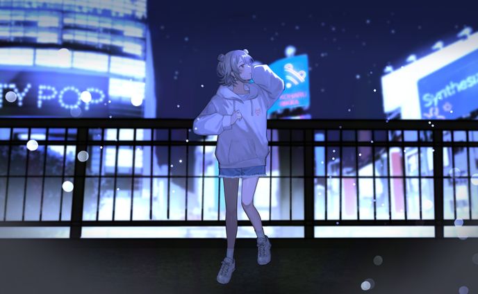 【じゅんむら様】夢見るディーバは新宿で歌う/オリジナル曲MV用イラスト