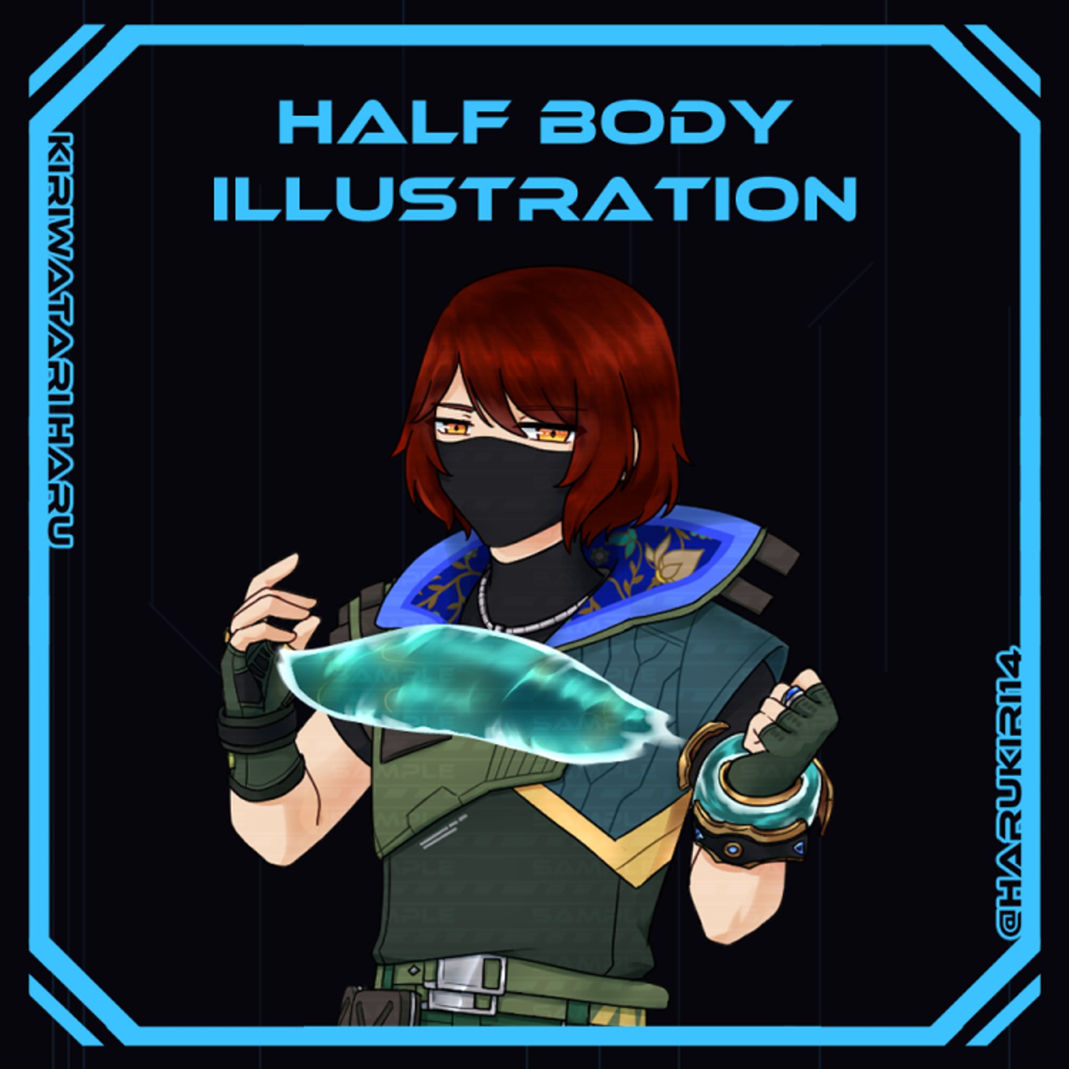 Half Body Illustration - Kiriwatari Haru-1