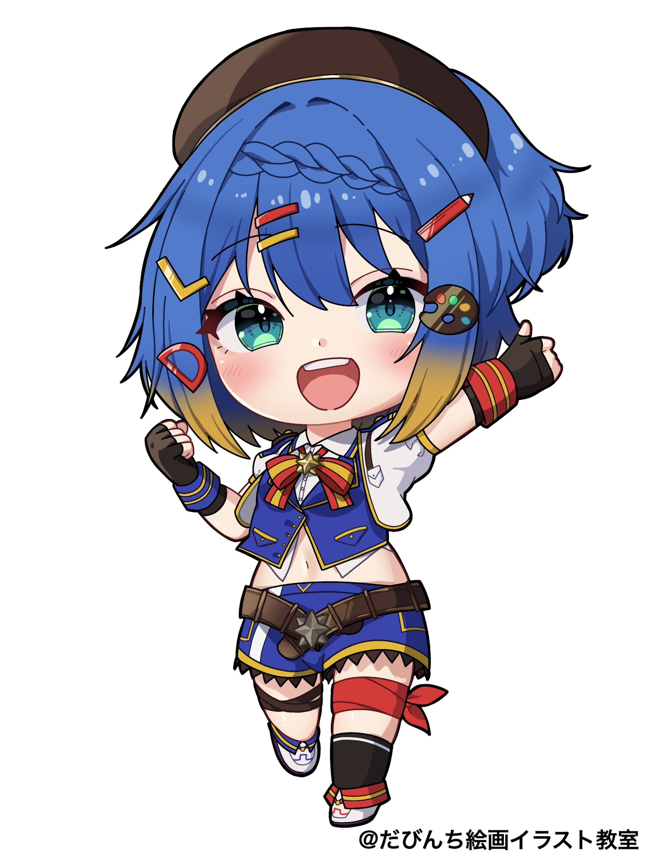 【お仕事】だびんち絵画教室 SDイラスト-1