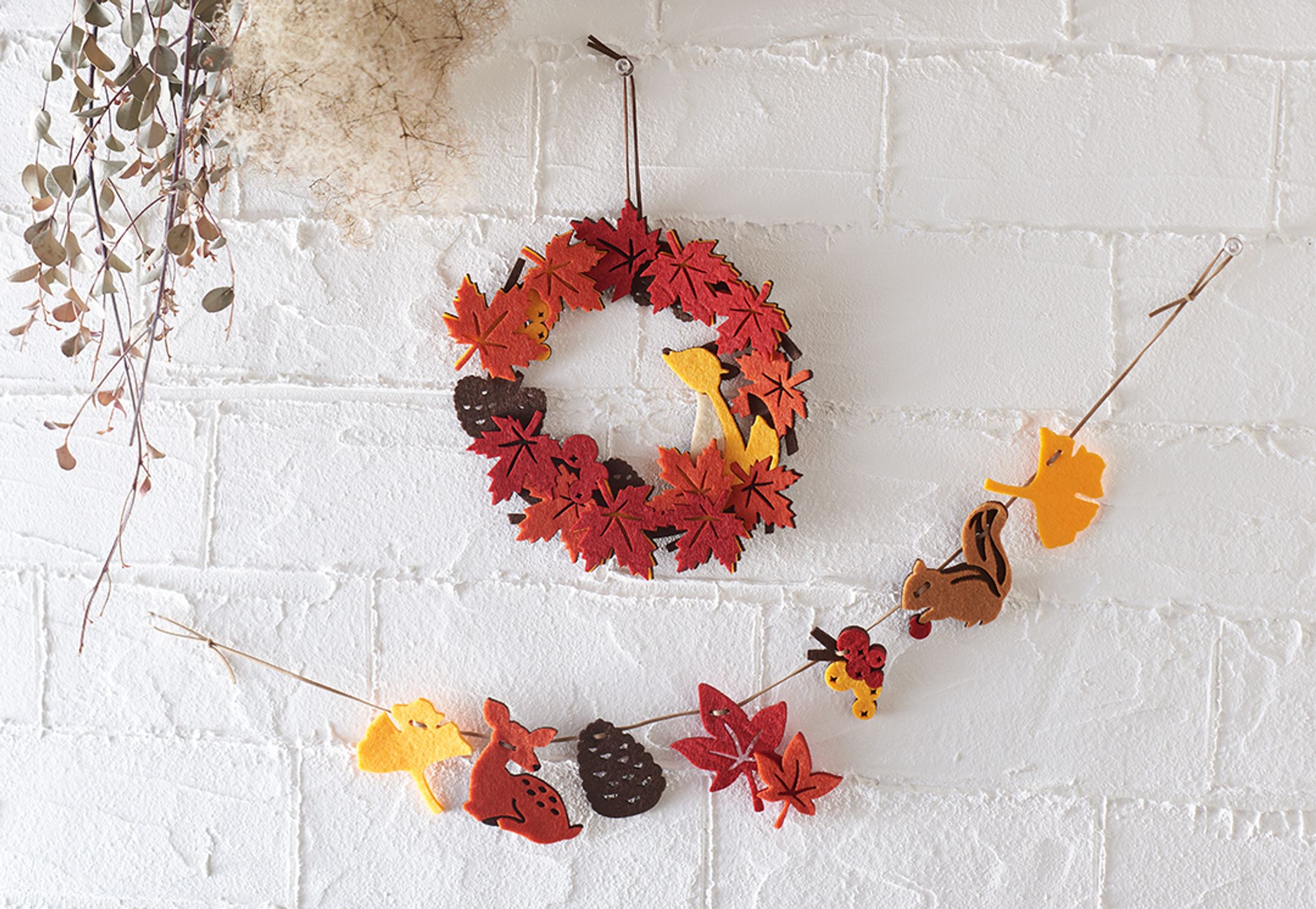 Felt Autumn wreath/Garland-1
